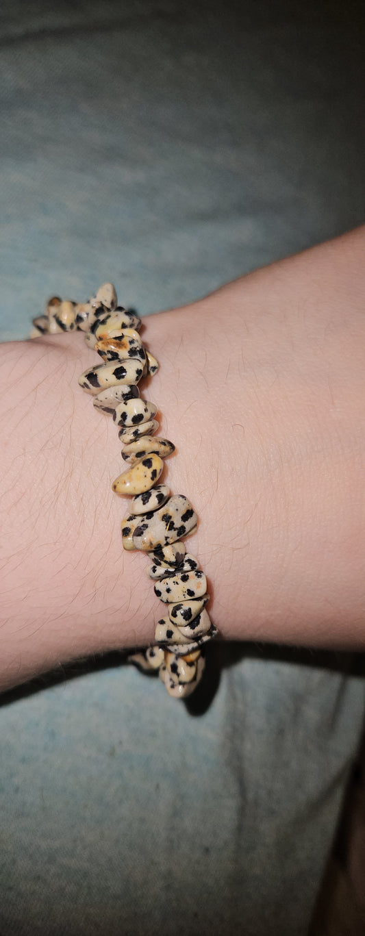 Dalmatian Jasper Chip Bracelet