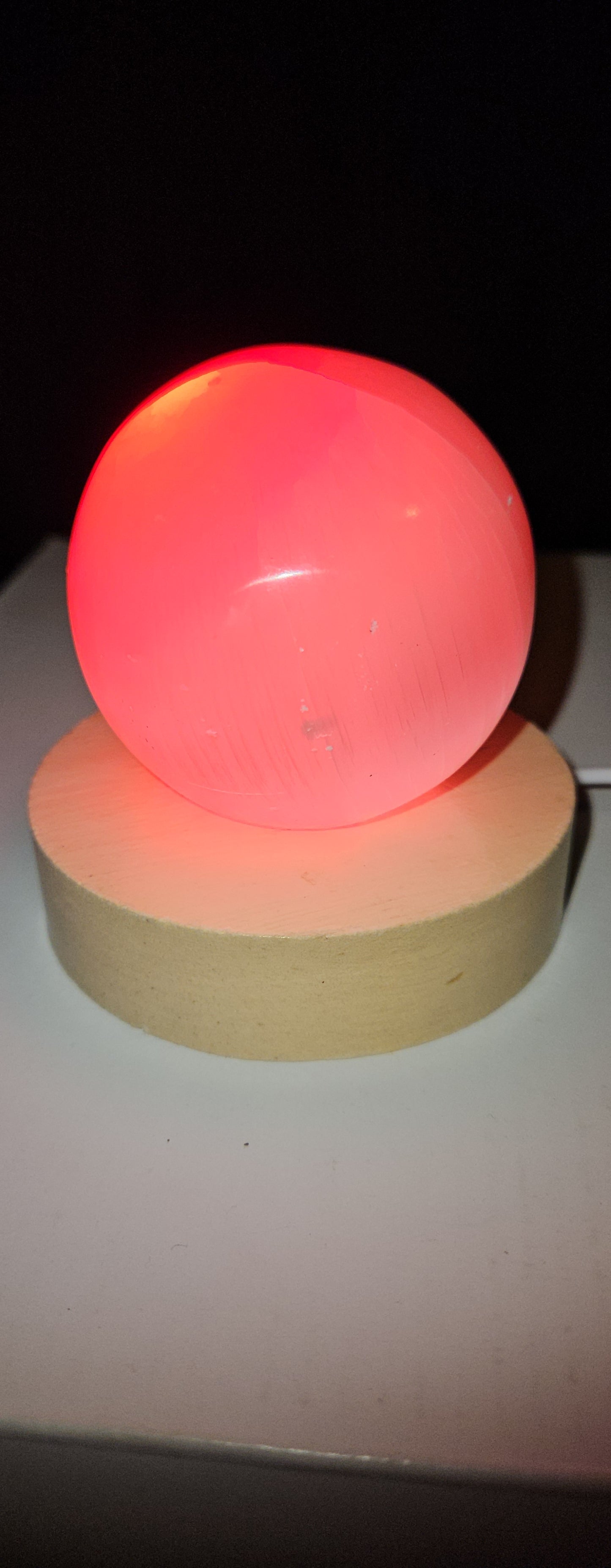 Wooden Color changing Sphere Stand