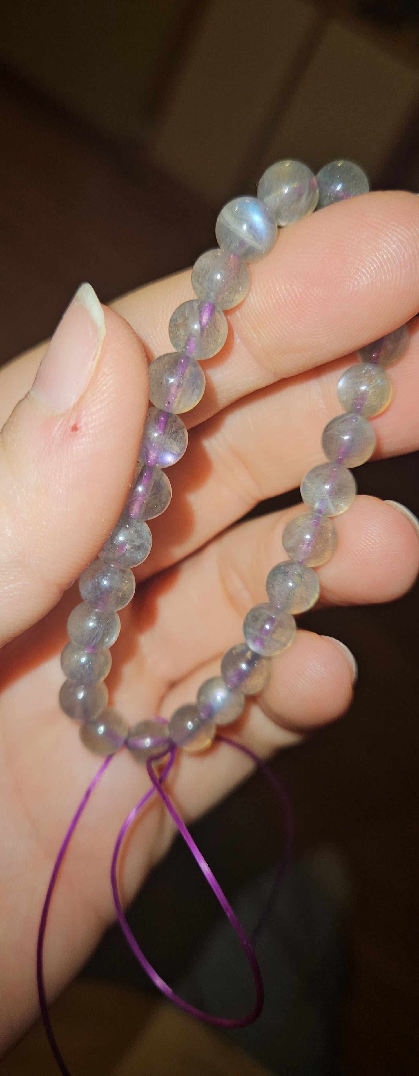 Purple/Sunset Labradorite Bracelet
