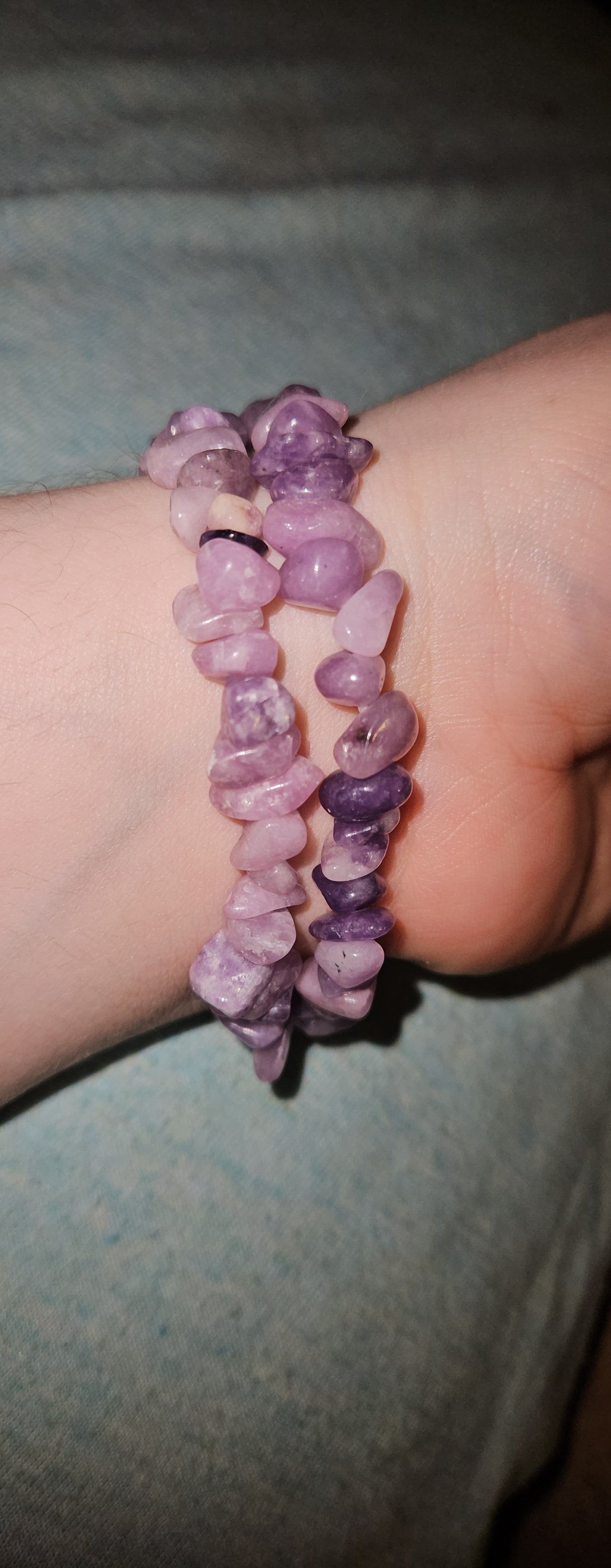 Kunzite Chip Bracelet