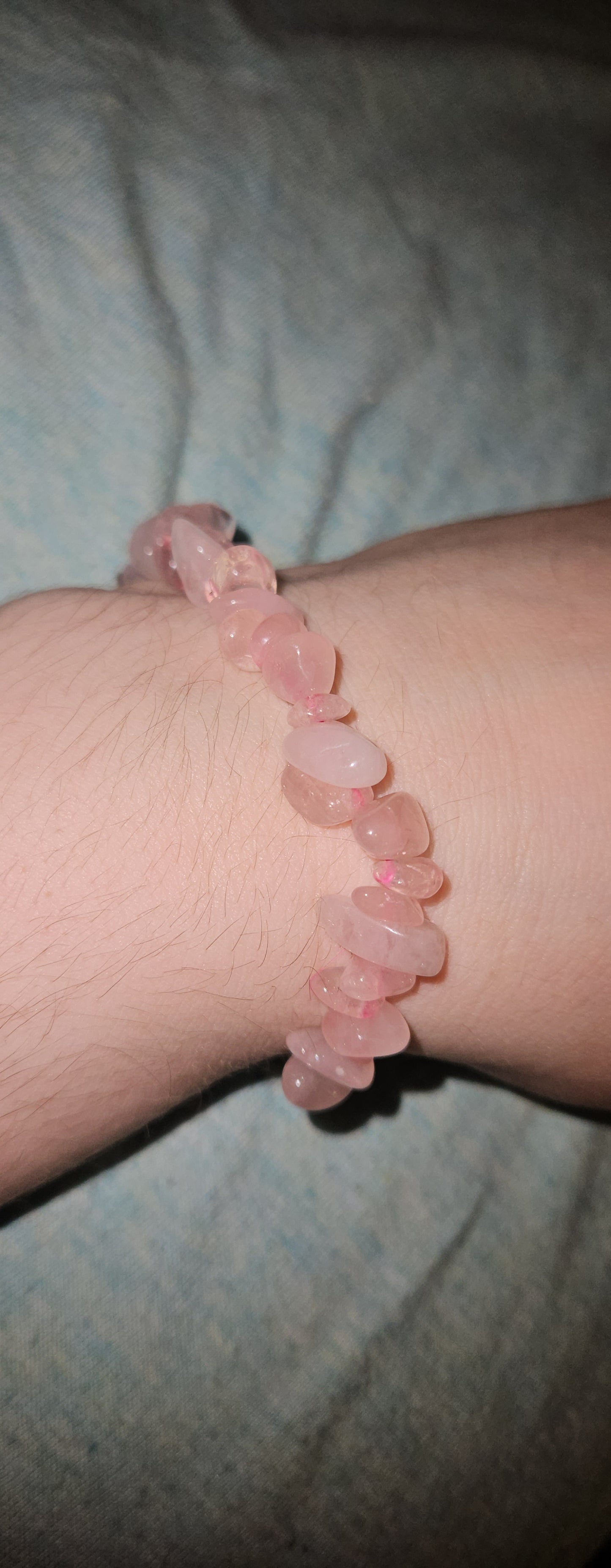 Rose Quartz Chip Bracelet