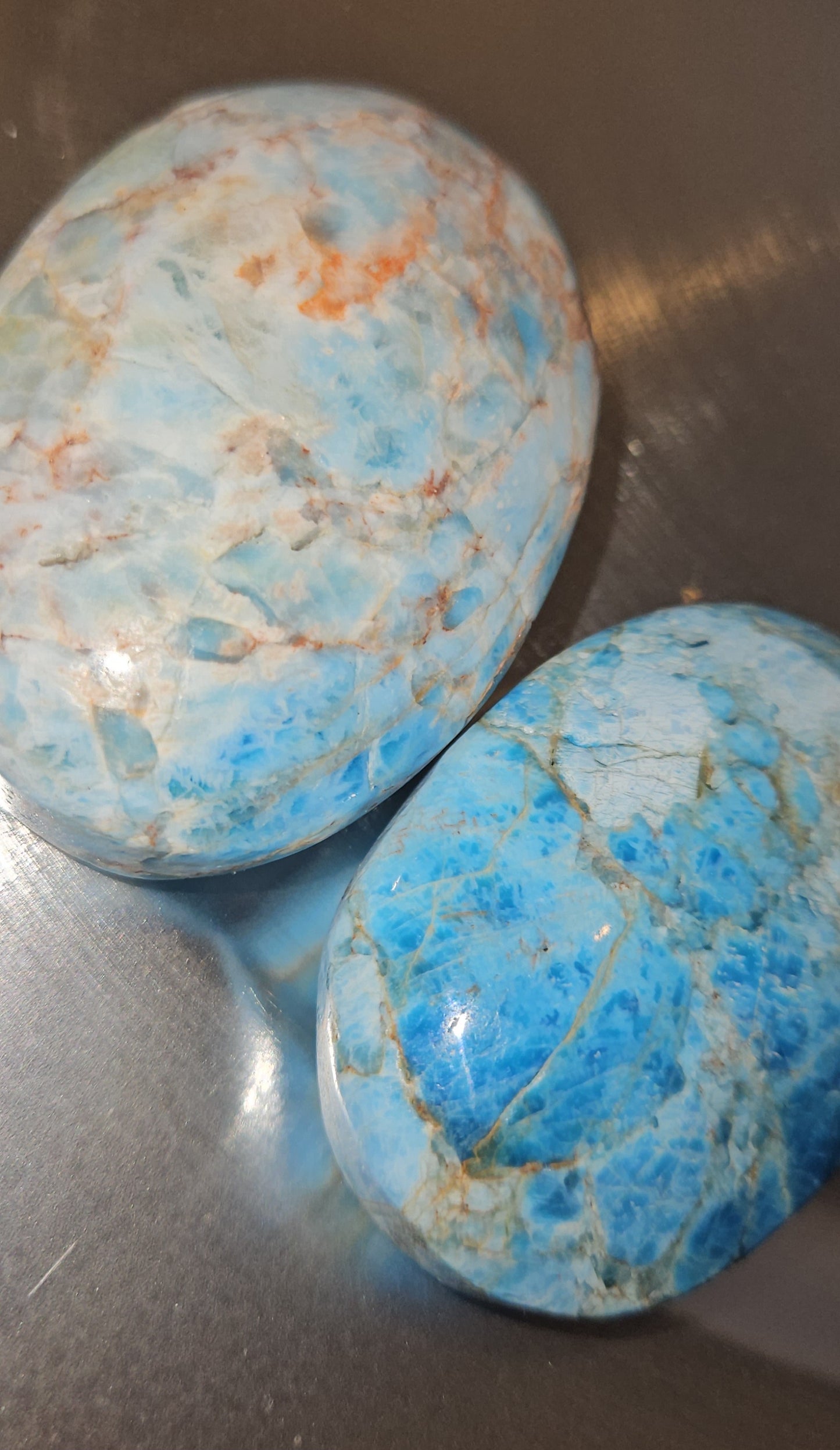 Blue Apatite Palm Stone