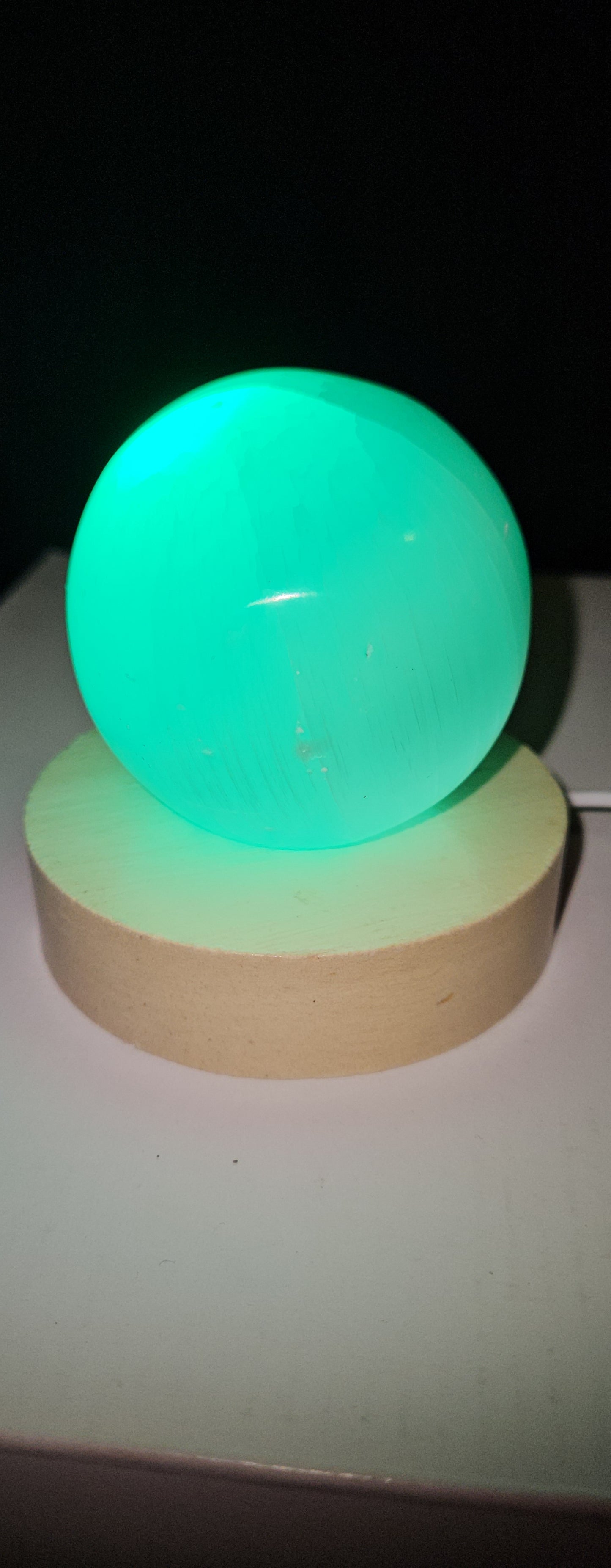 Wooden Color changing Sphere Stand