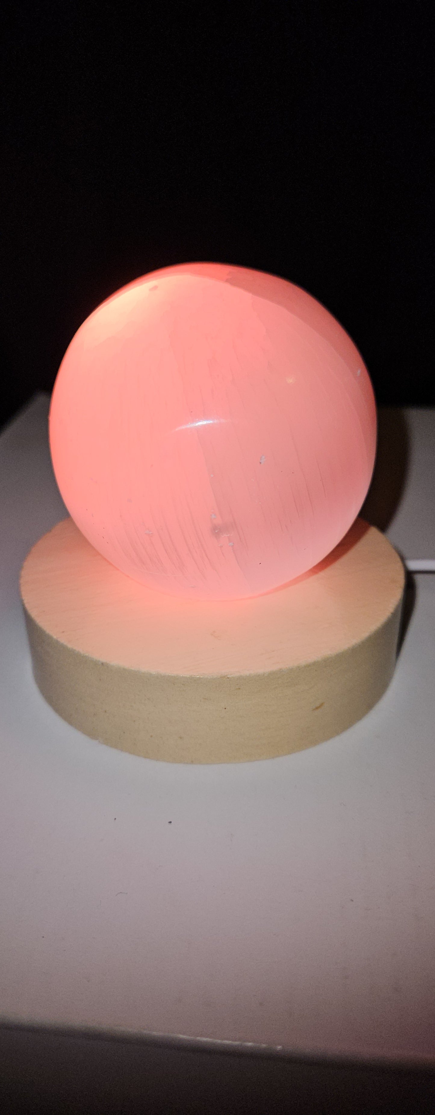 Wooden Color changing Sphere Stand