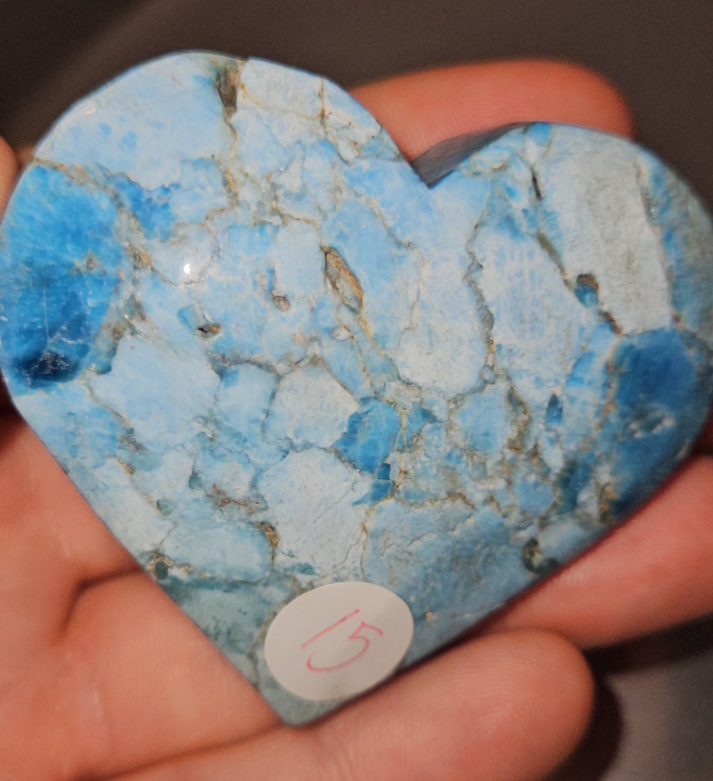 Blue Apatite Heart