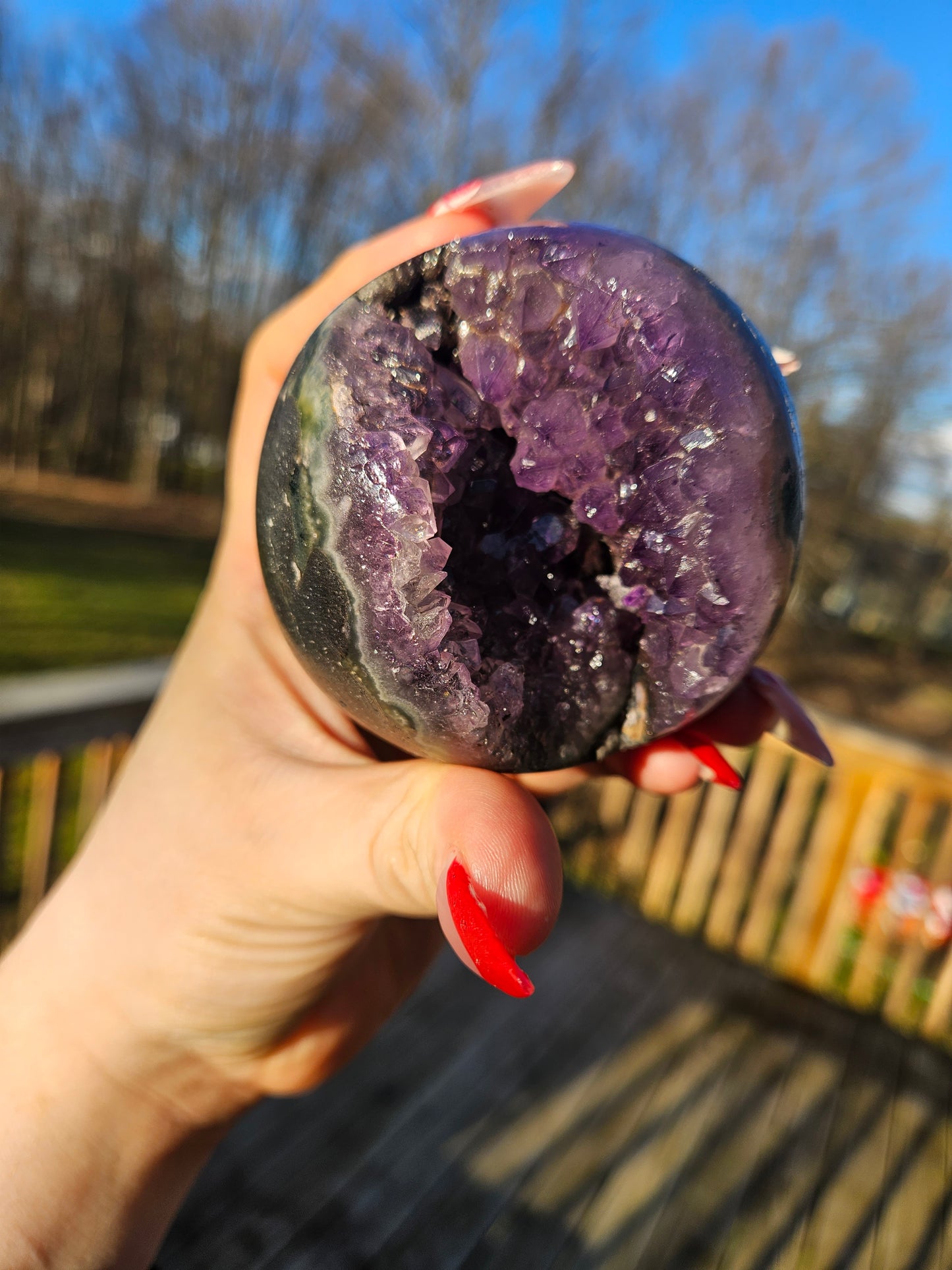 Amethyst Geode Sphere