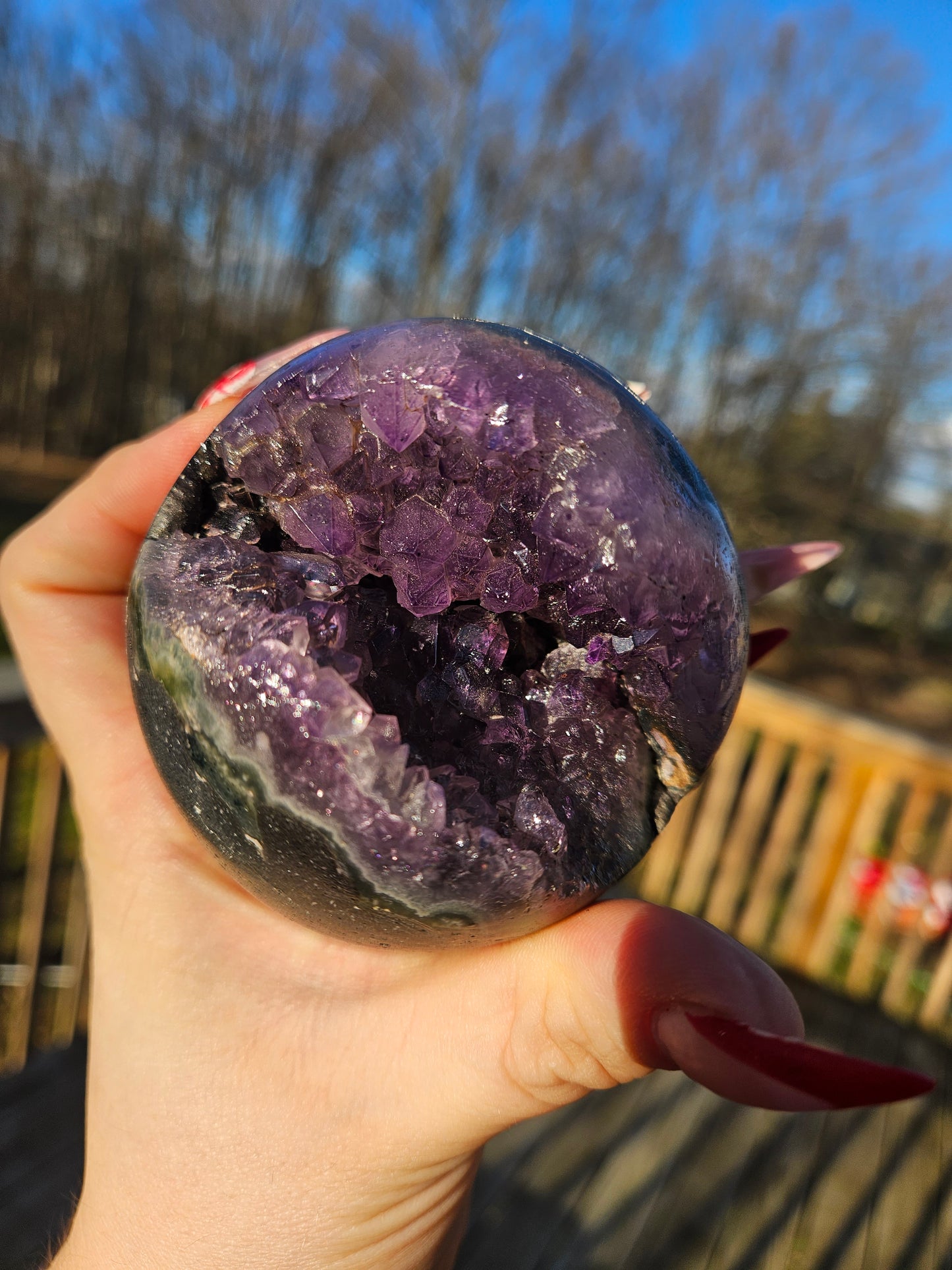 Amethyst Geode Sphere