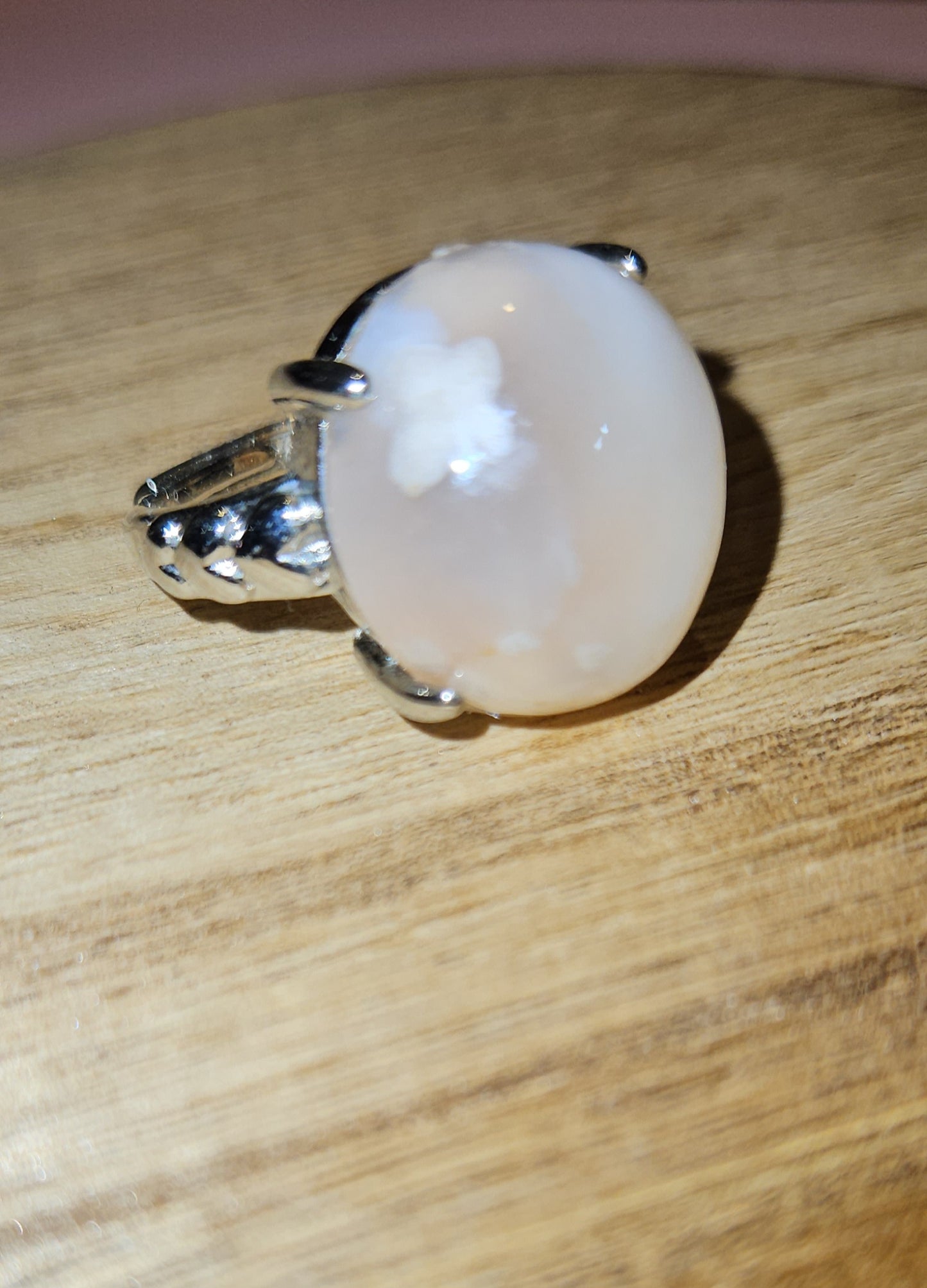 Flower Agate 925 Ring