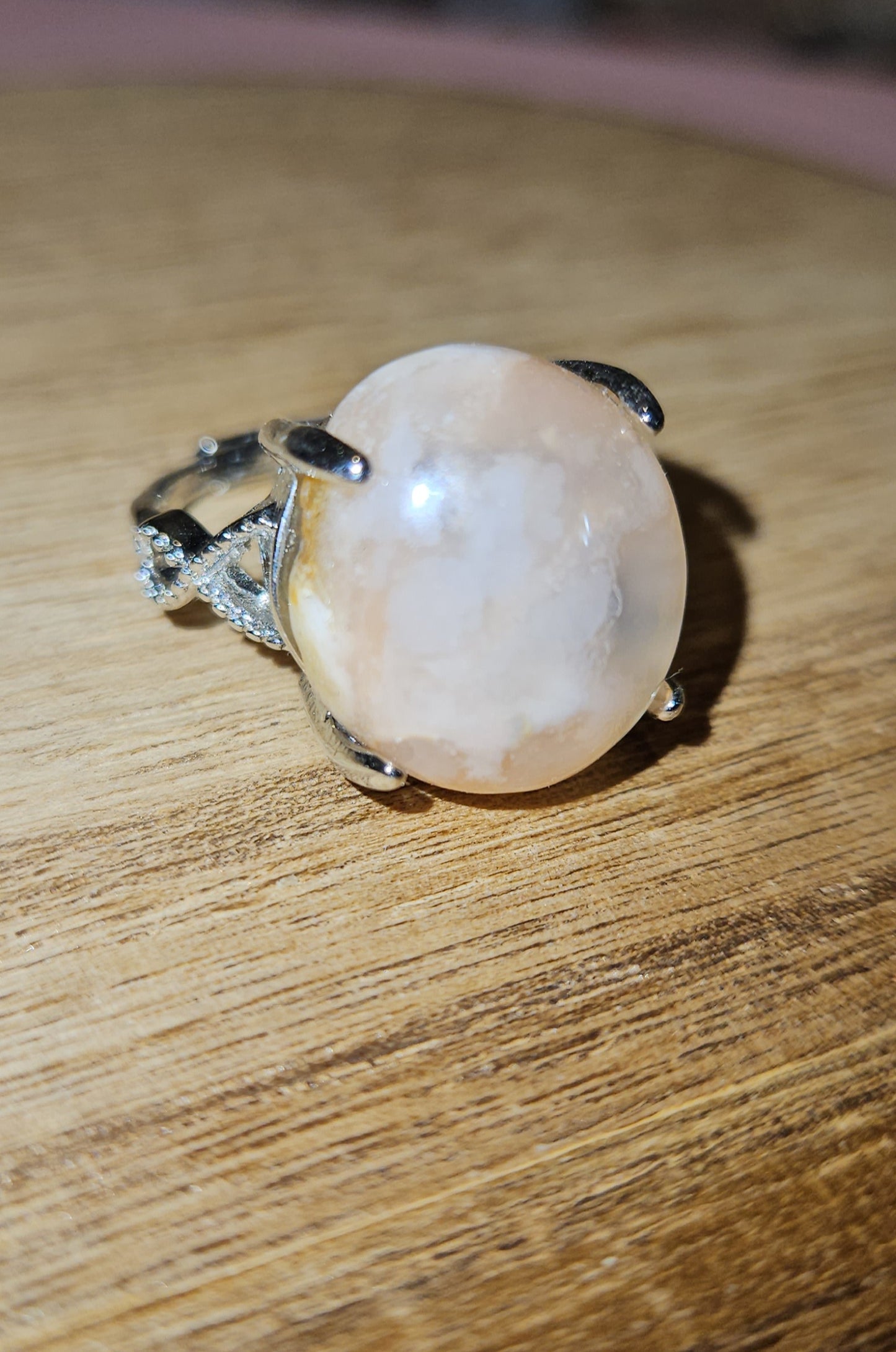 Flower Agate 925 Ring