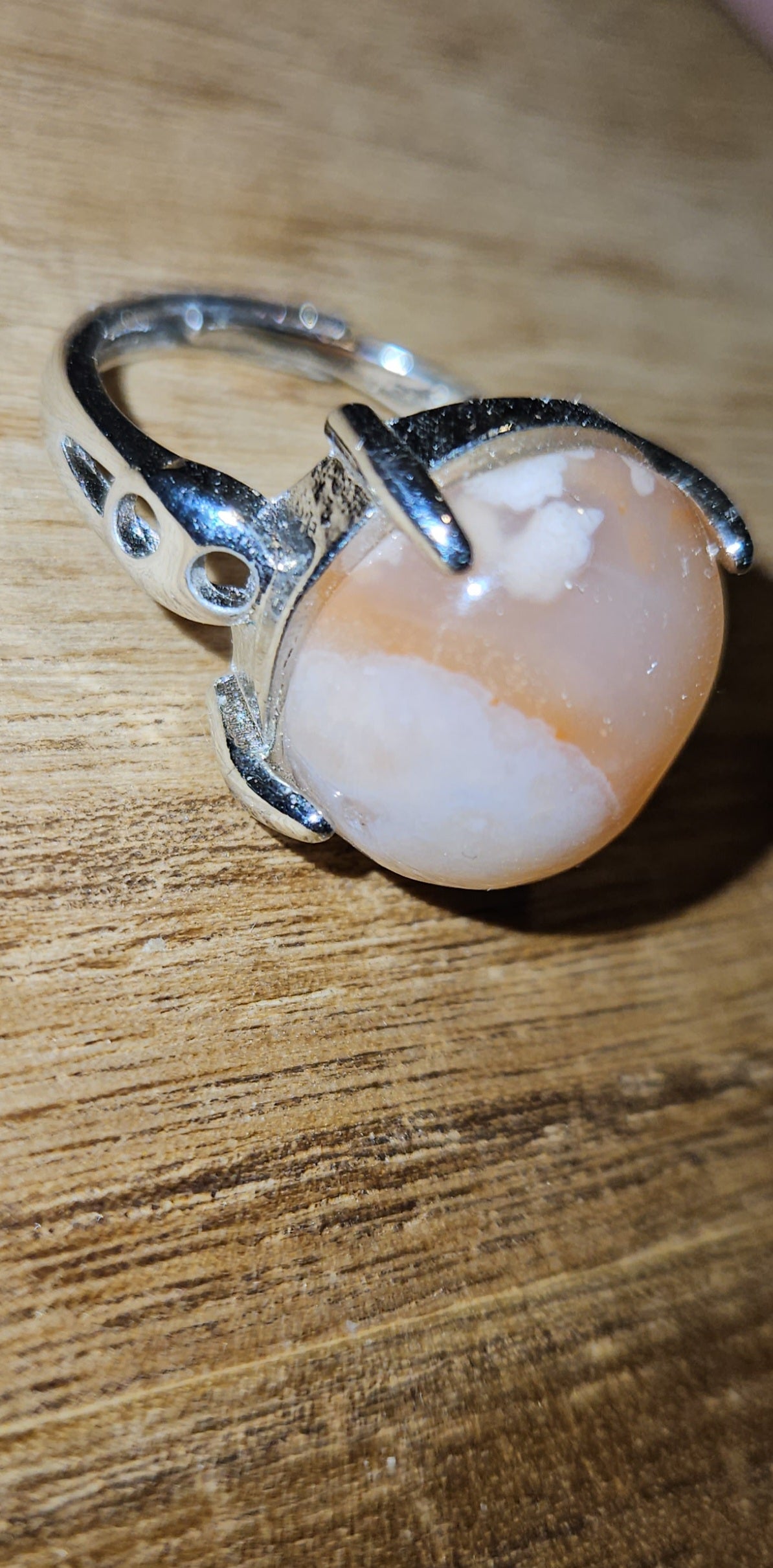 Flower Agate 925 Ring