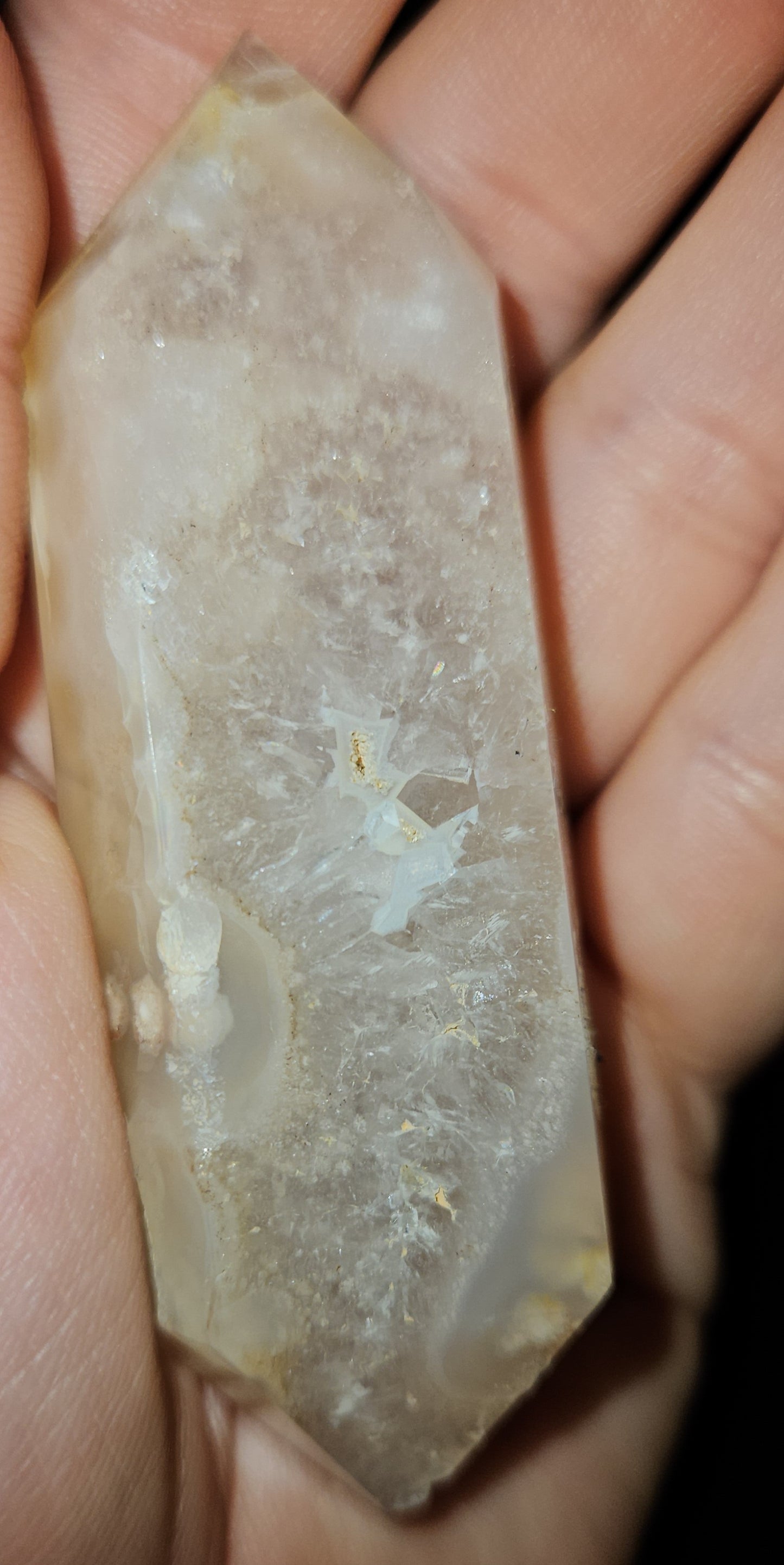 Flower Agate Double Point
