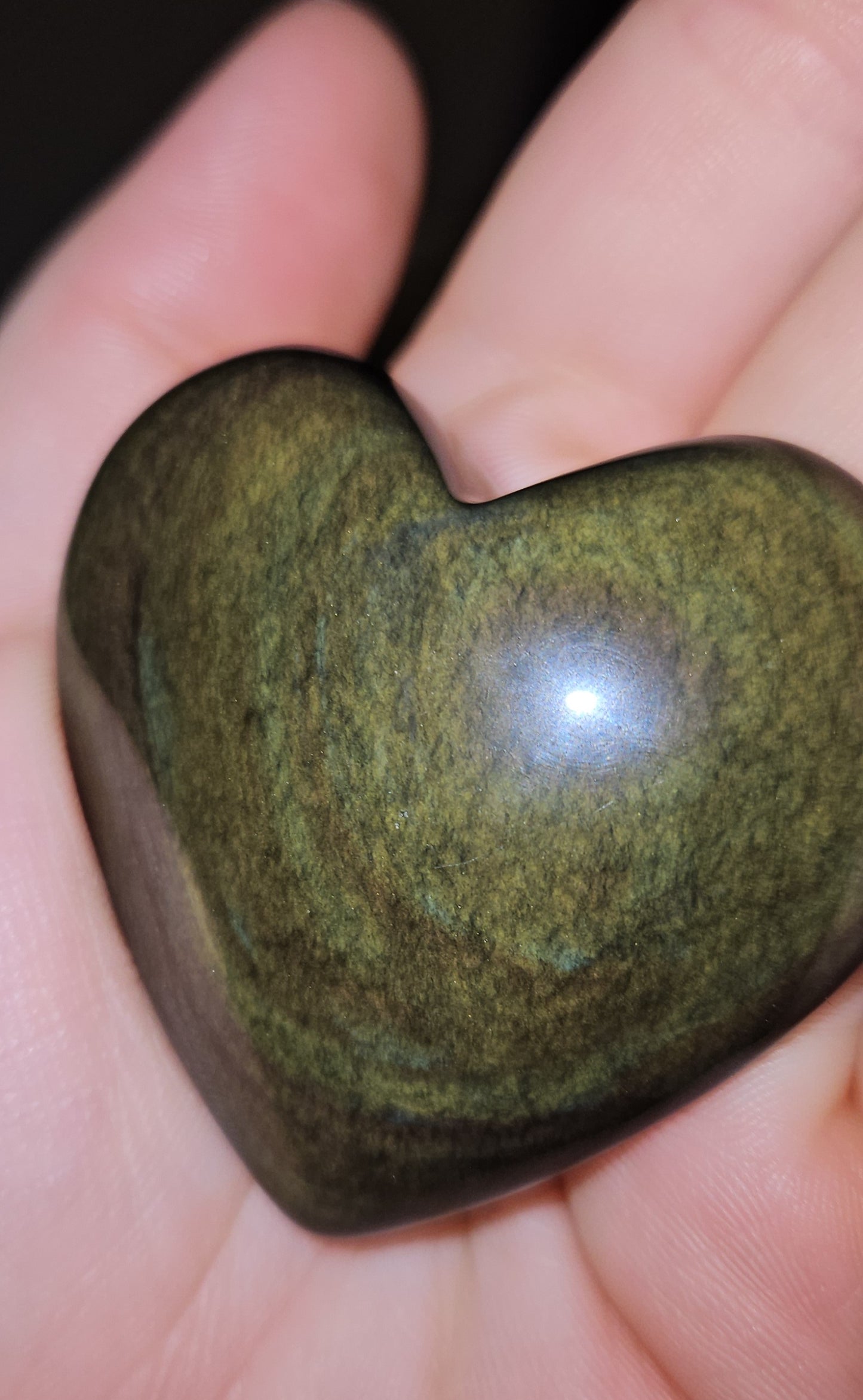 Rainbow Obsidian Heart