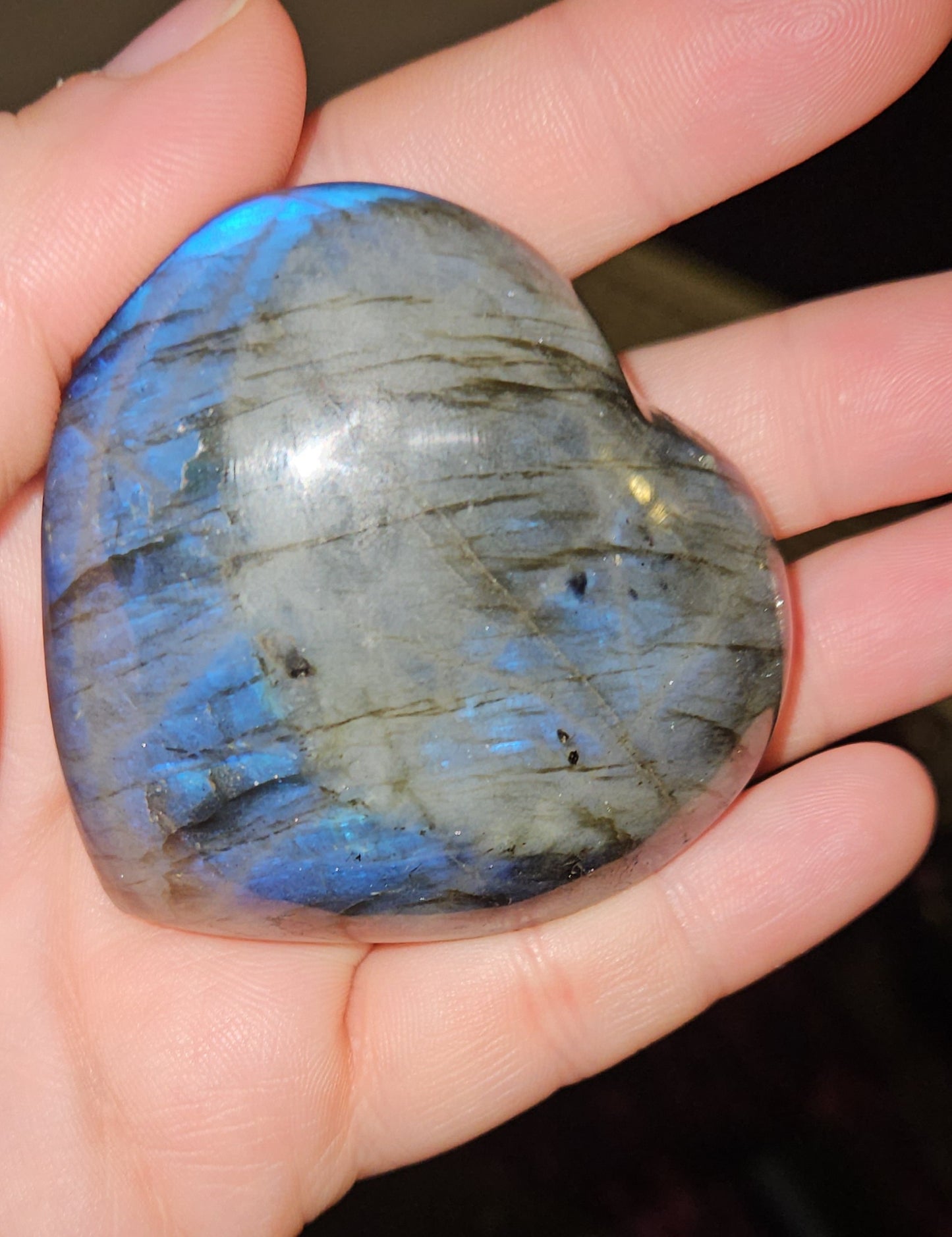 Labradorite Heart