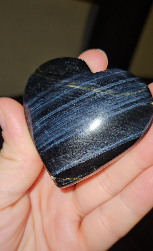 Blue Tigers Eye Heart