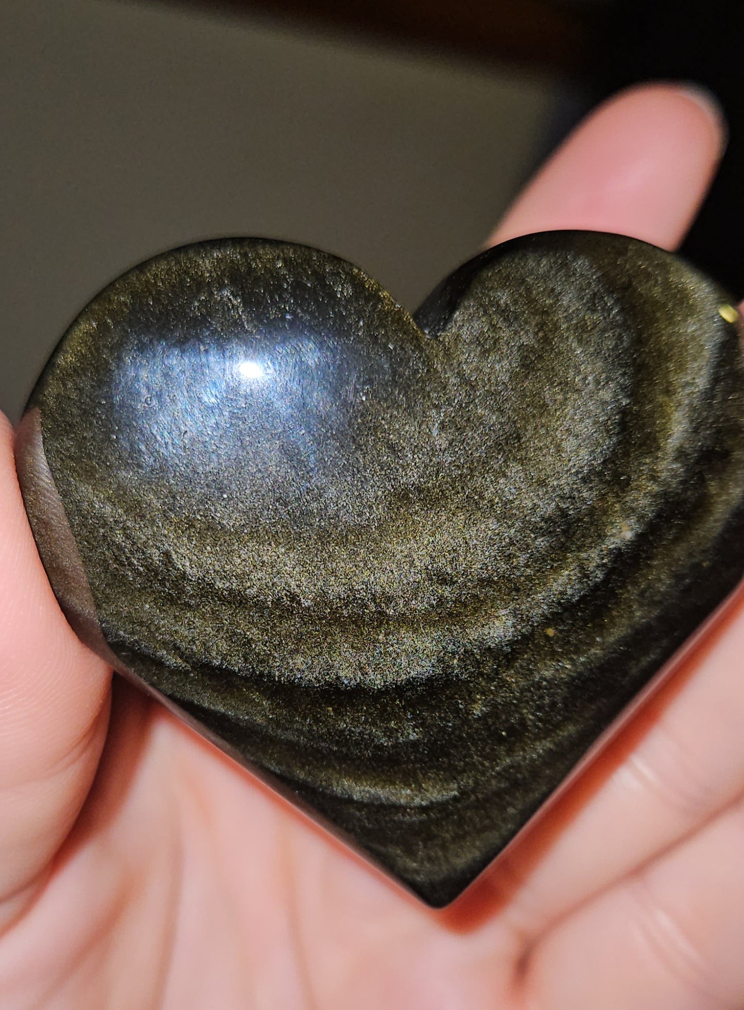Golden Obsidian Heart