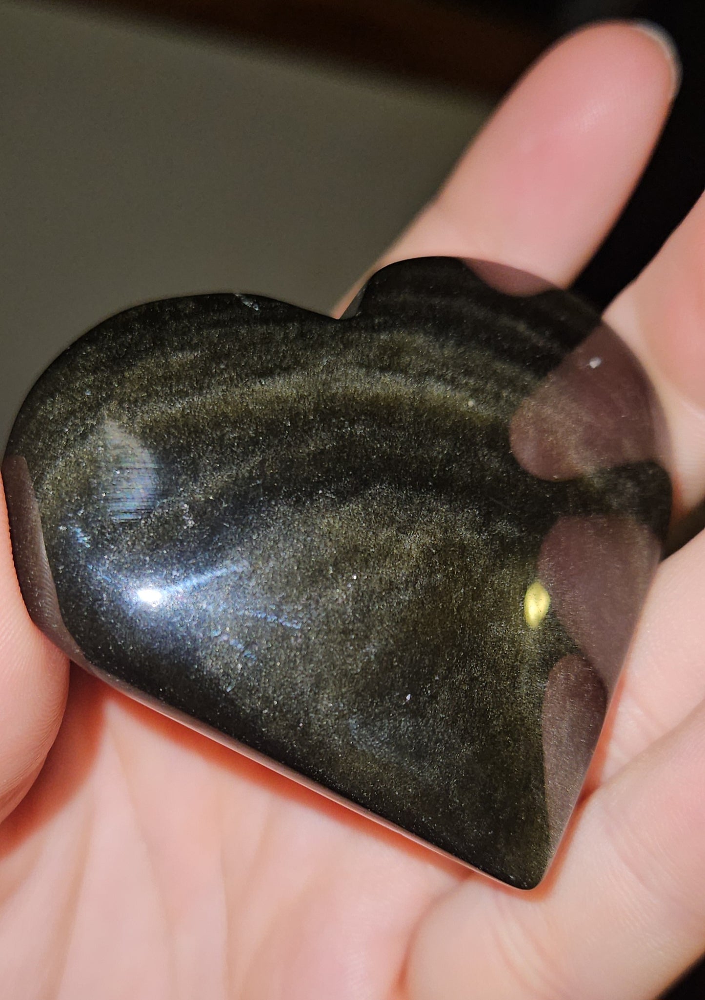 Golden Obsidian Heart