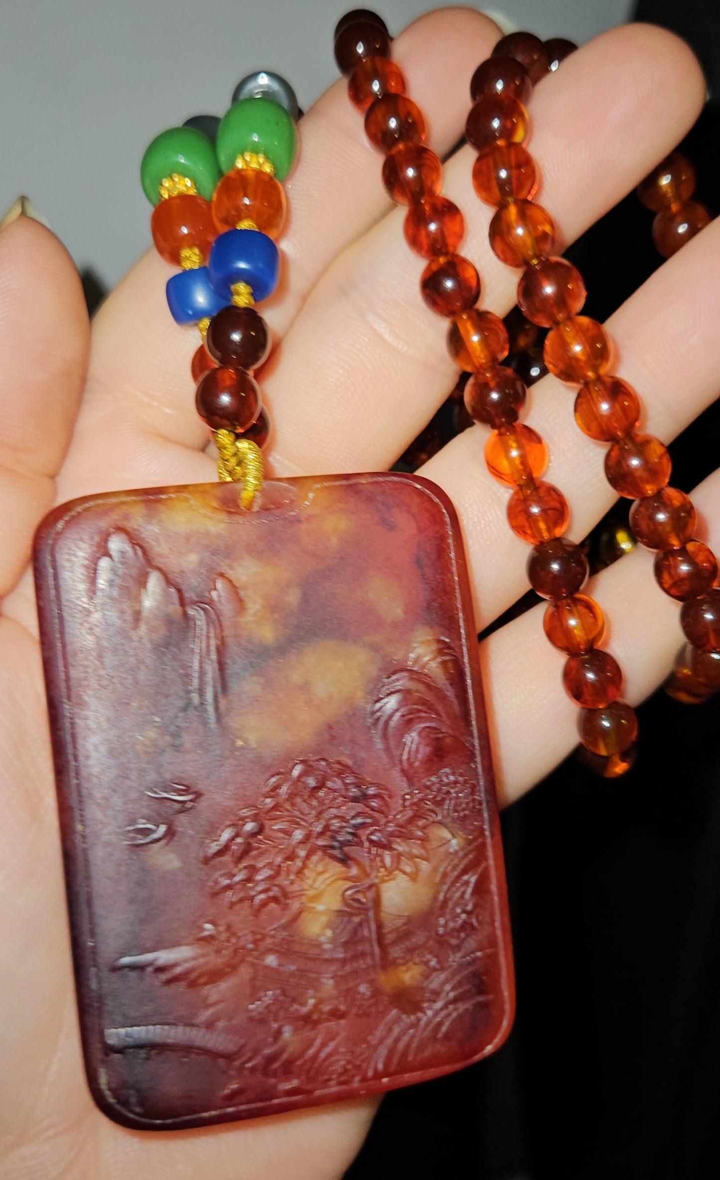 Traditional Chinese Beaded Resin Necklaces
