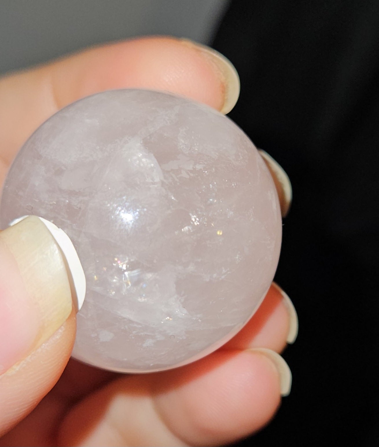 Rose Quartz Sphere (Light star flash)