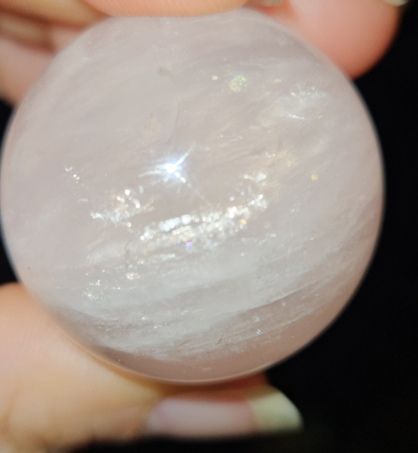 Rose Quartz Sphere (Light star flash)