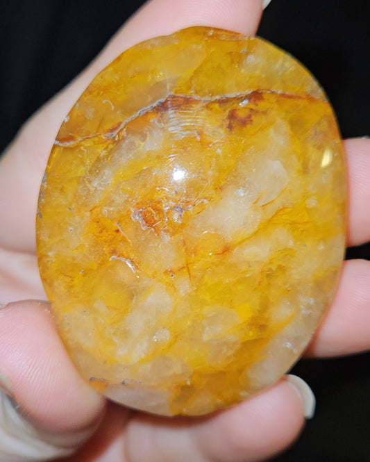 Golden Healer Palm Stone