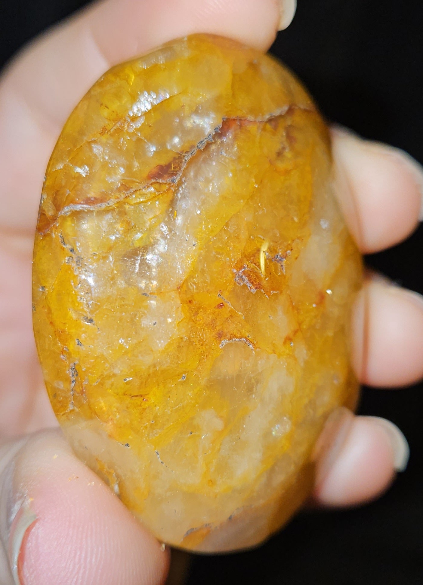 Golden Healer Palm Stone