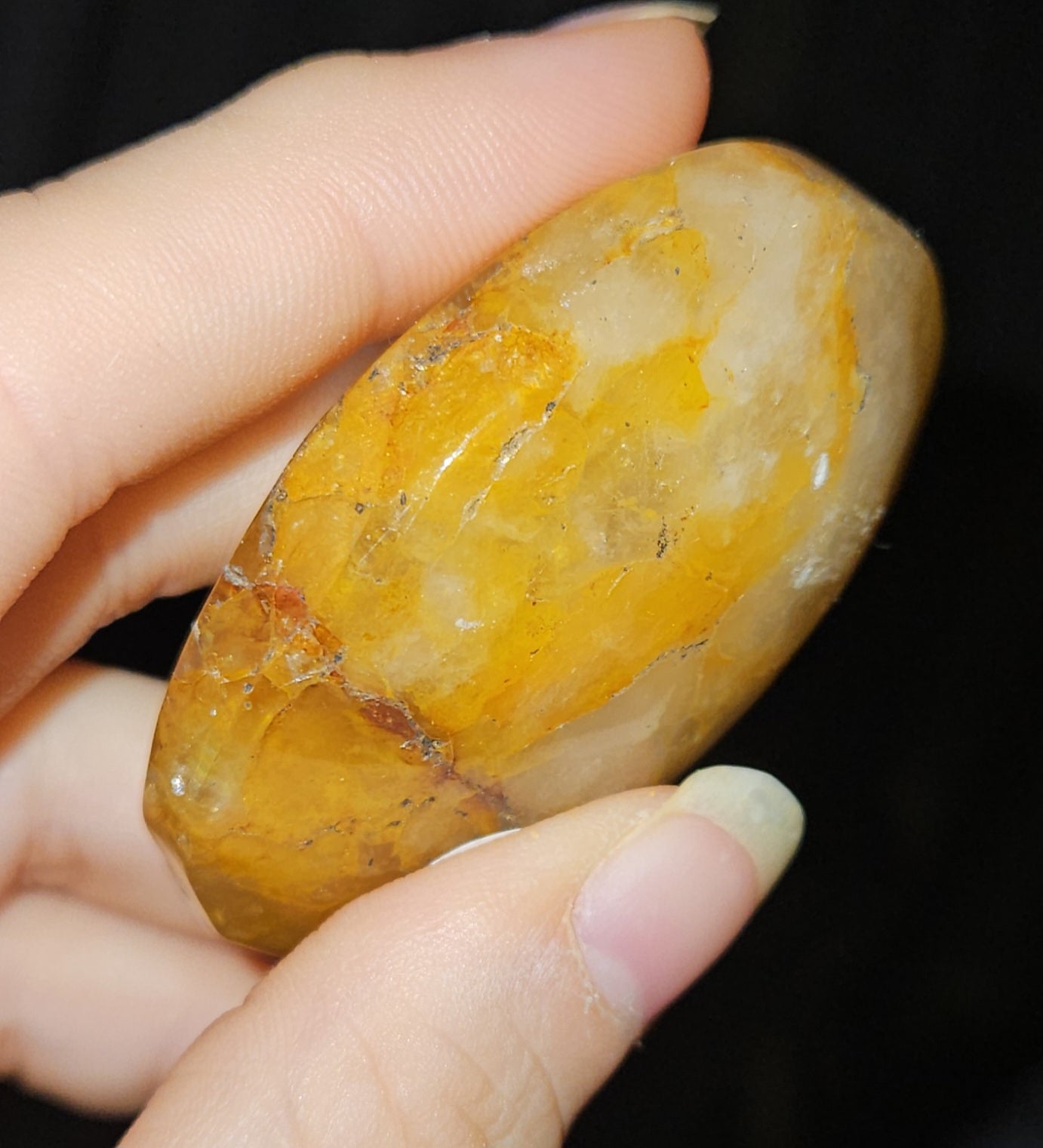 Golden Healer Palm Stone