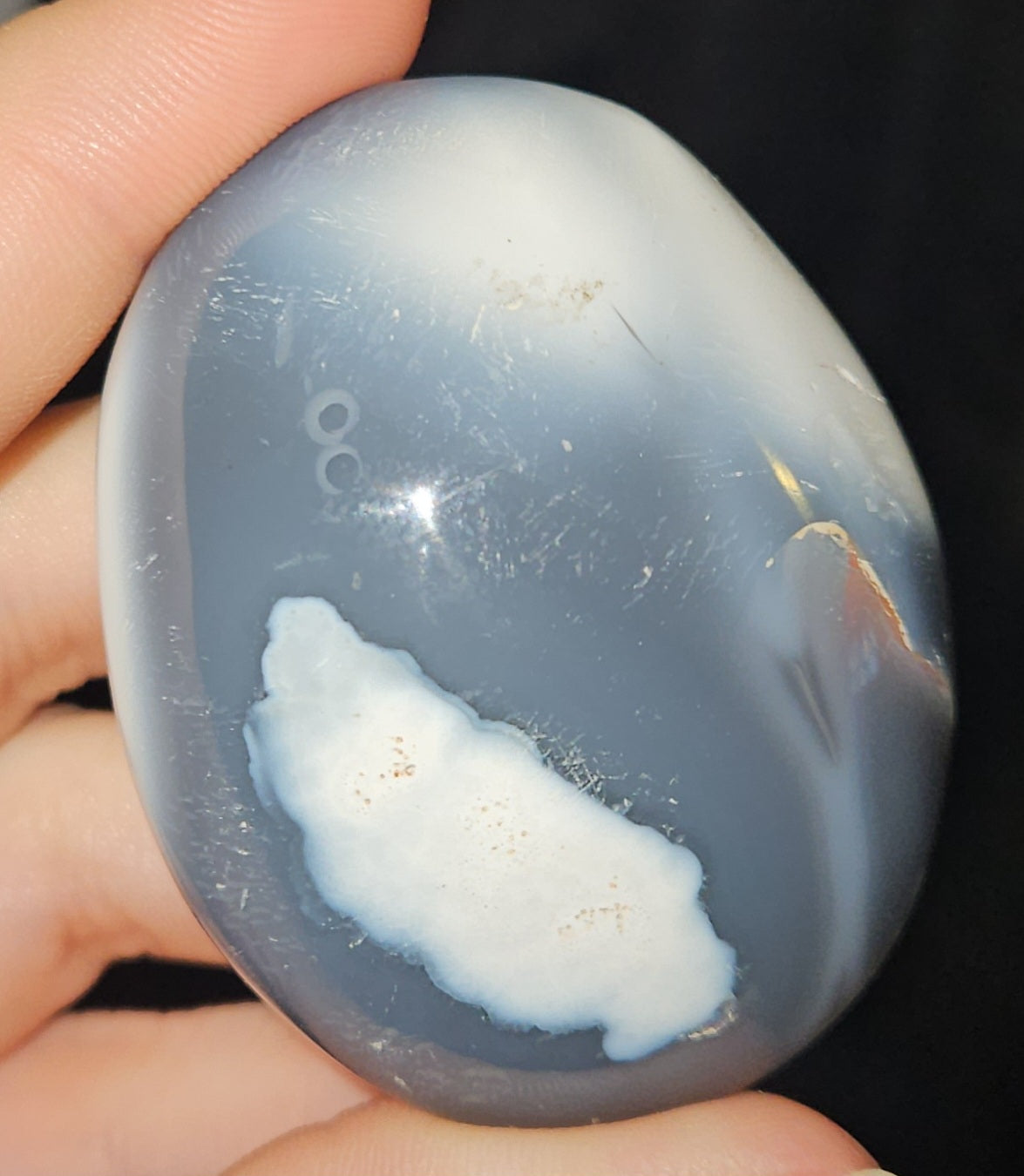 Orca Agate Palm Stone