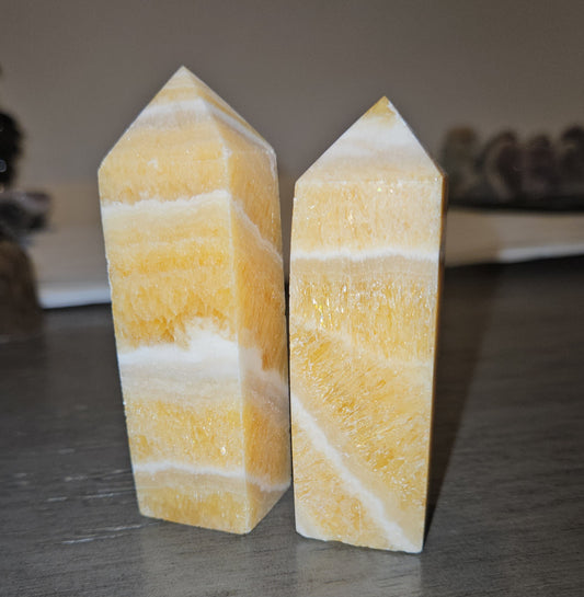 Honey Calcite Towers