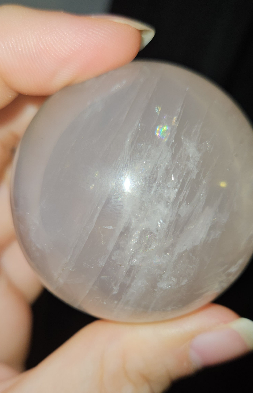 Rose Quartz Sphere (Star flash)