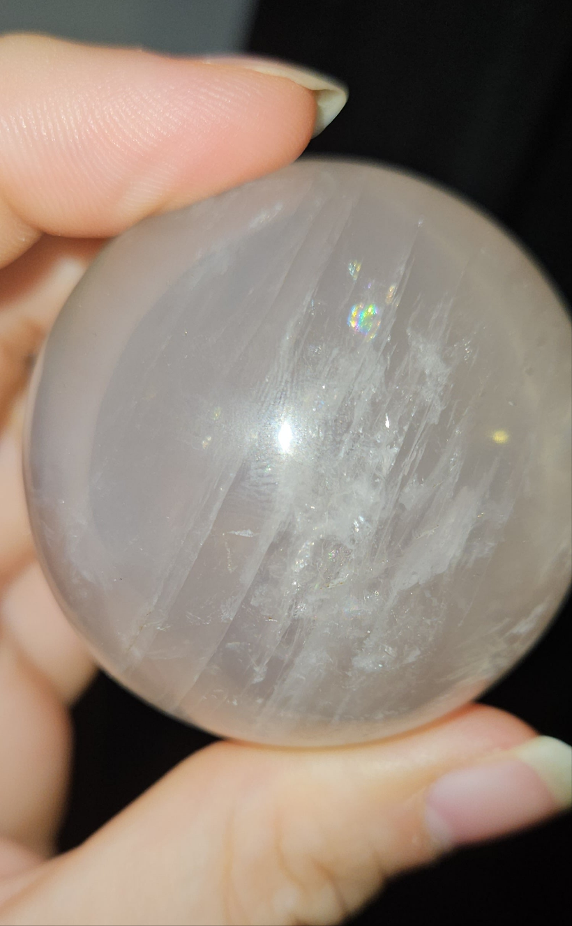 Rose Quartz Sphere (Star flash)