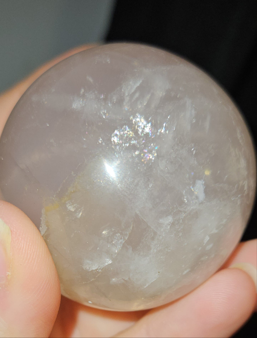 Rose Quartz Sphere (Star flash)