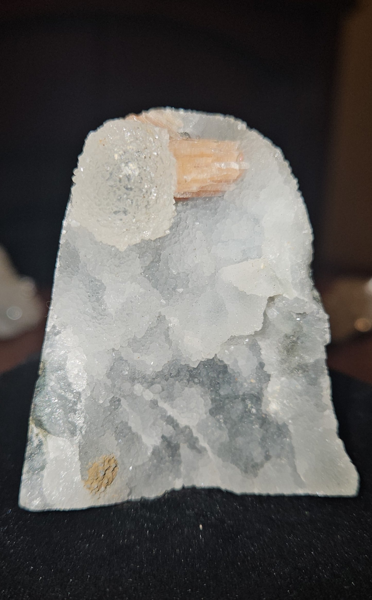 Chalcedony & Stilbite Cut Base