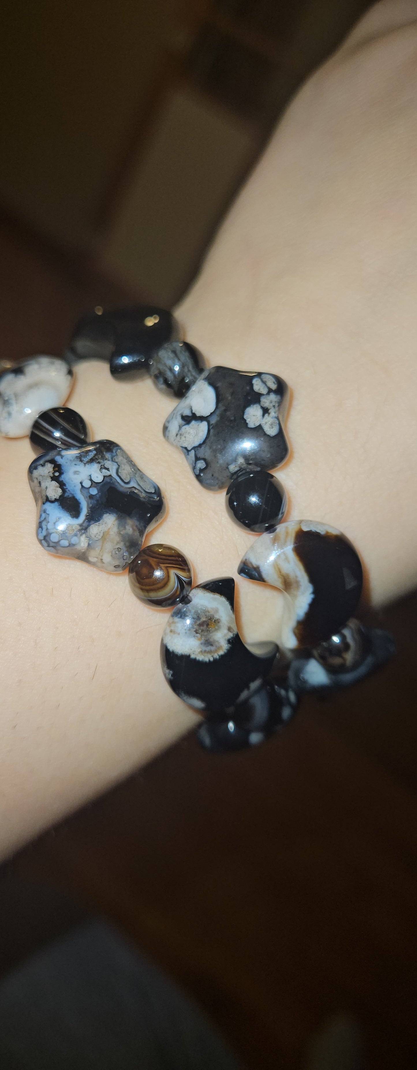 Black Flower Agate