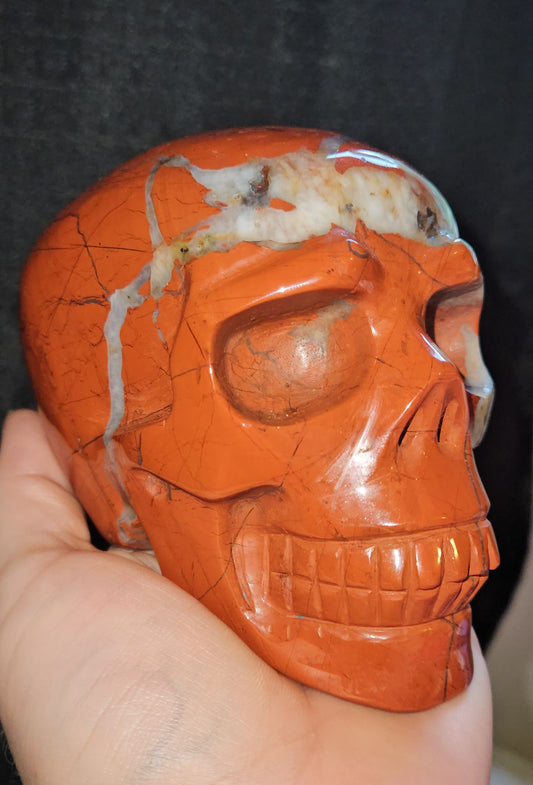 Red Jasper Skull