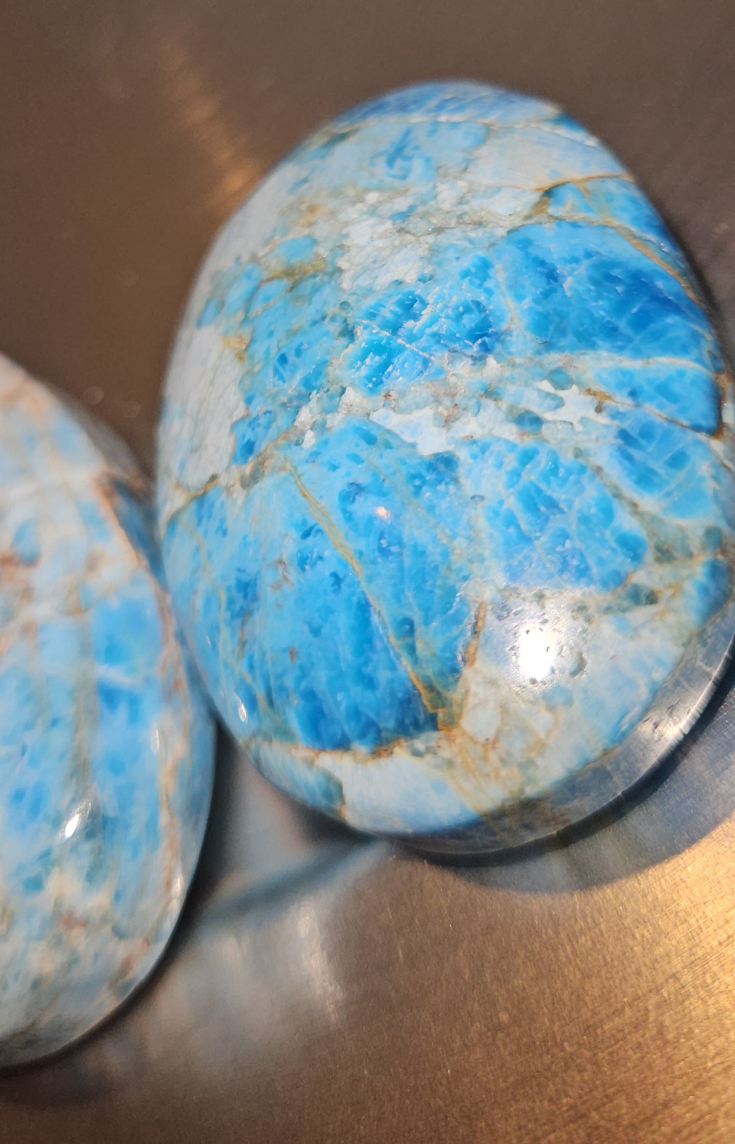 Blue Apatite Palm Stone