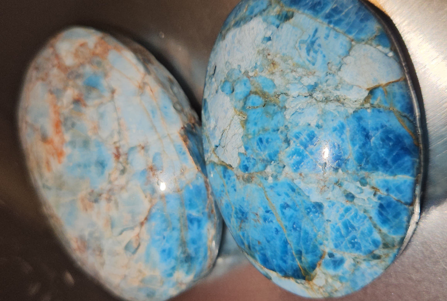 Blue Apatite Palm Stone
