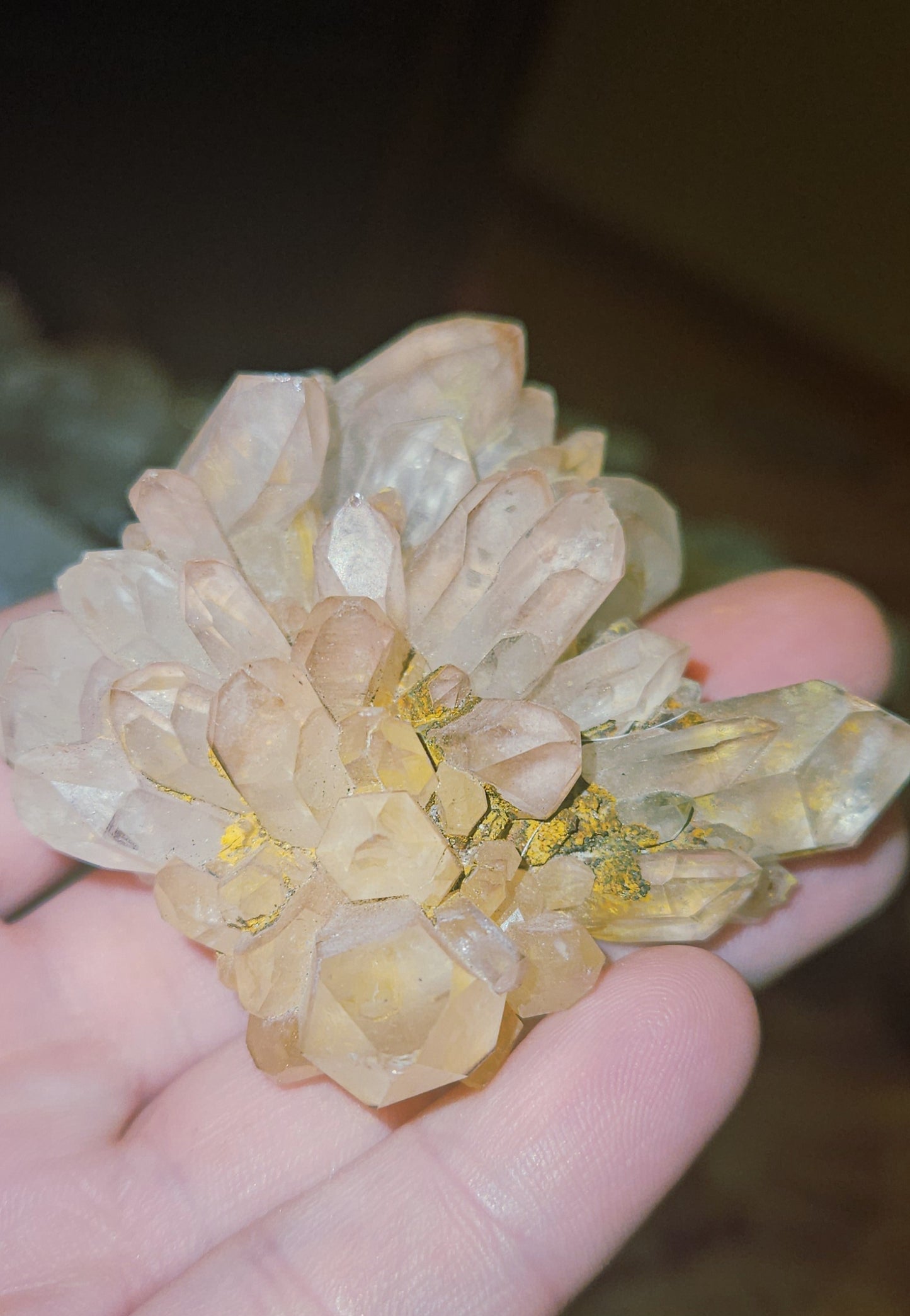 Pink Himalayan Quartz Clusters
