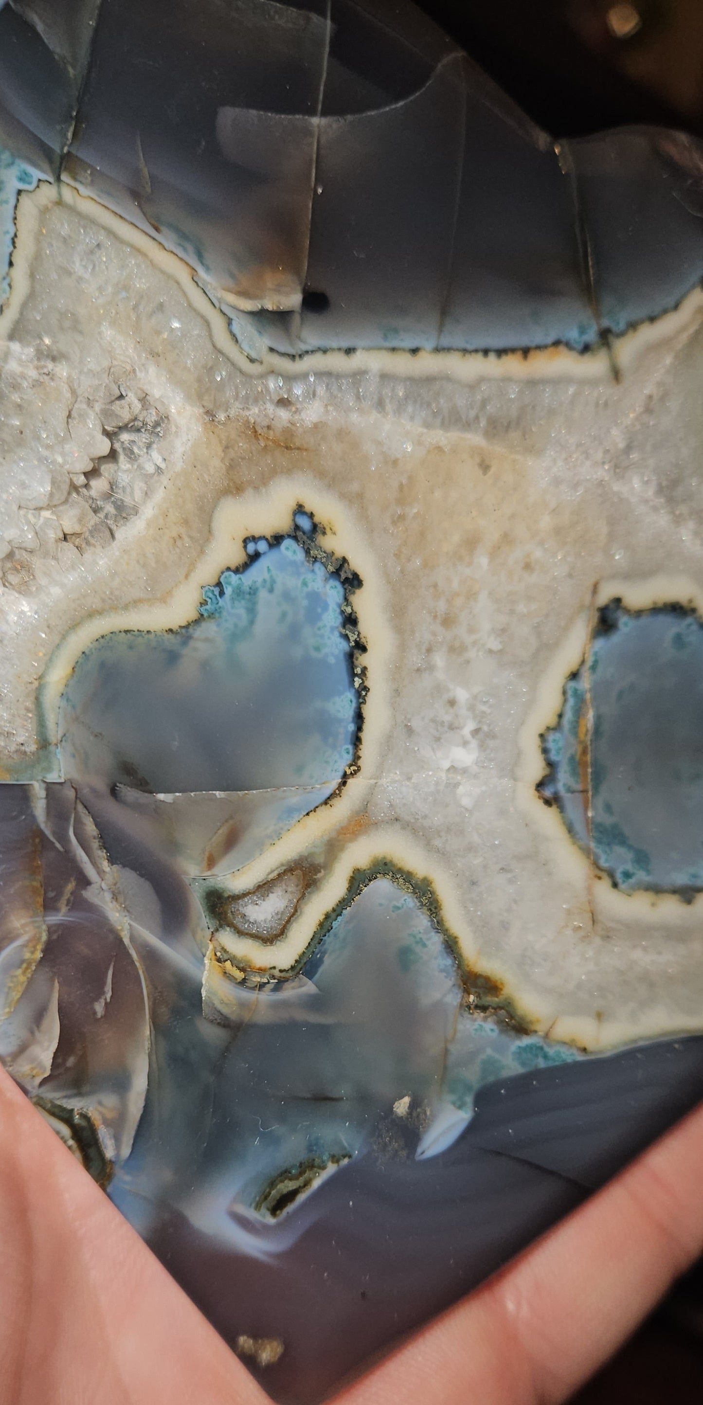 Moss/Banded Agate Heart