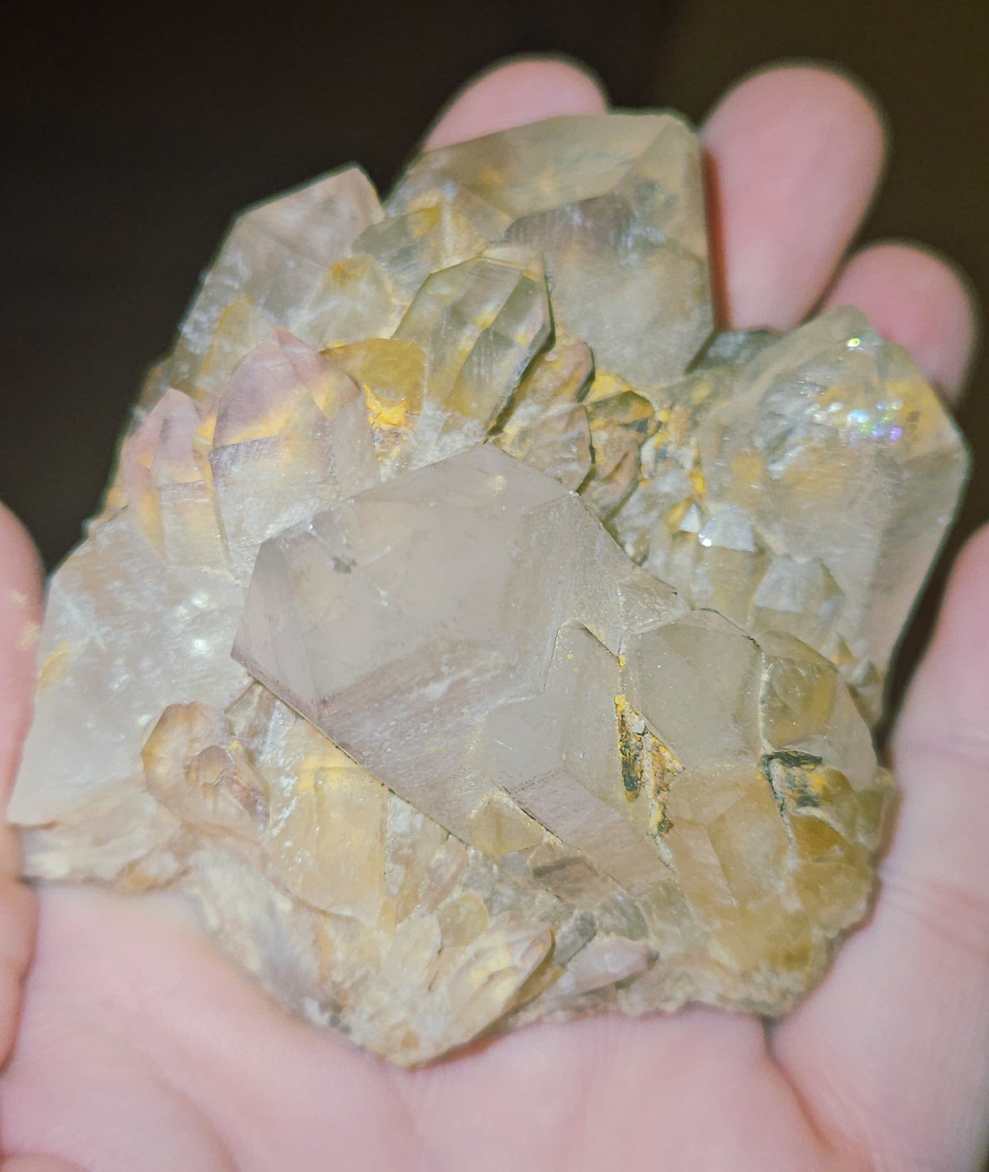 Pink Himalayan Quartz Clusters