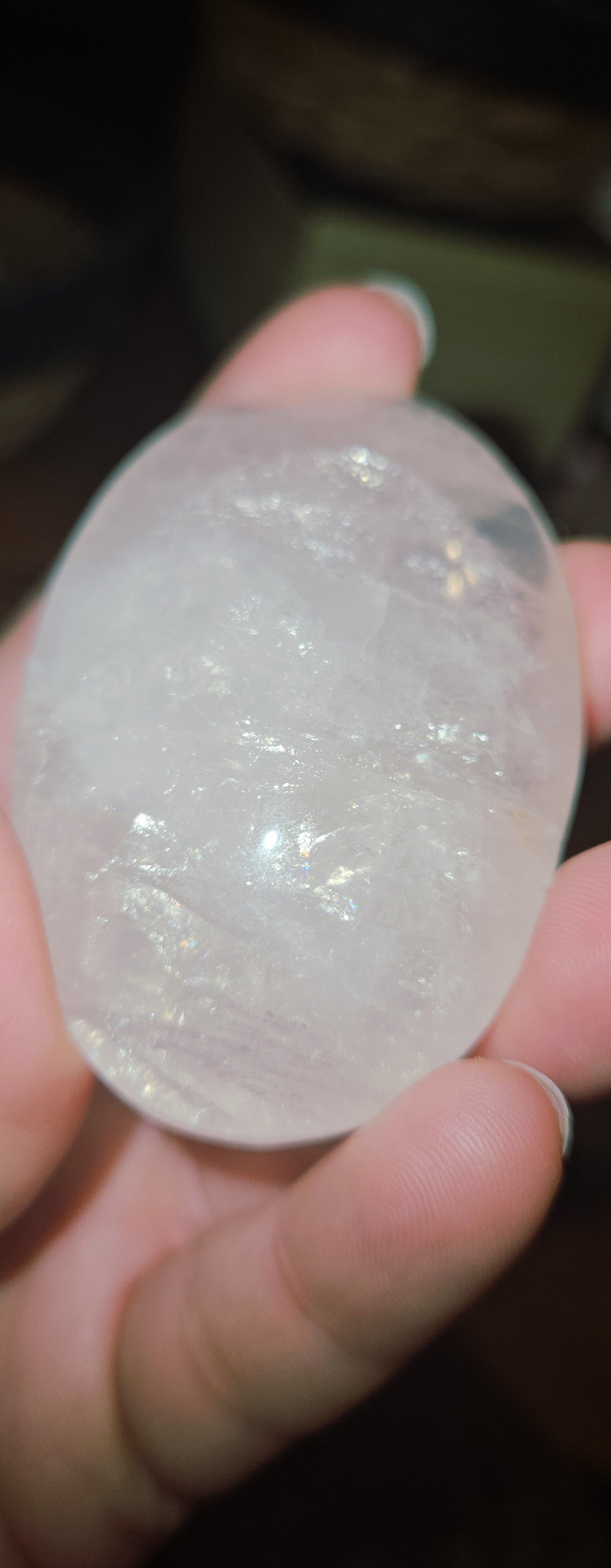 Rose Quartz Palm Stone