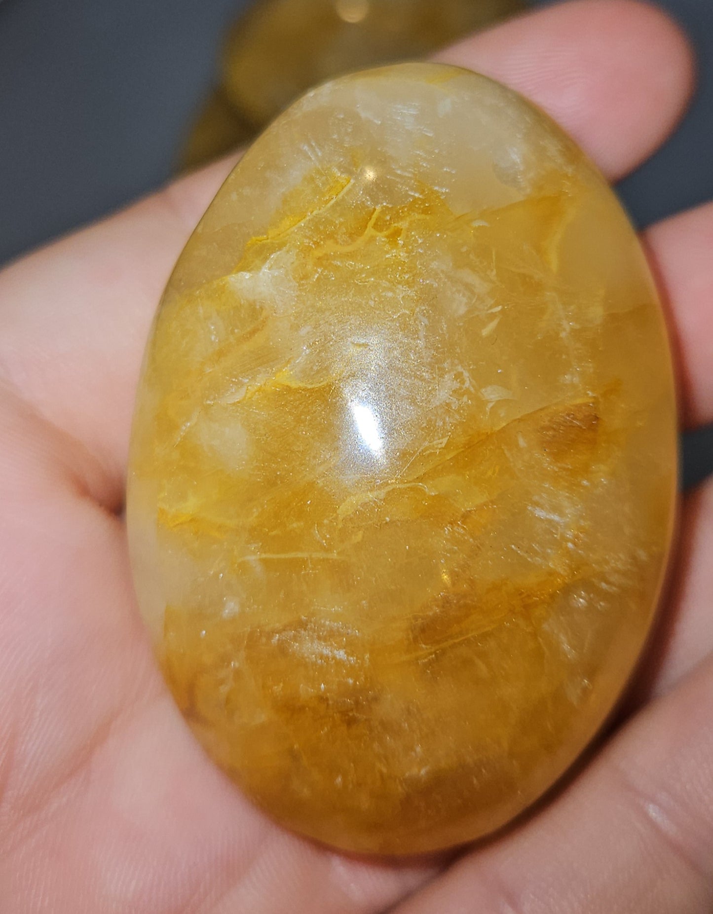 Golden Healer Palm Stone