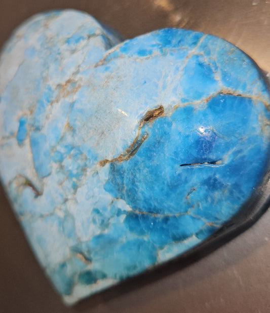Blue Apatite Heart