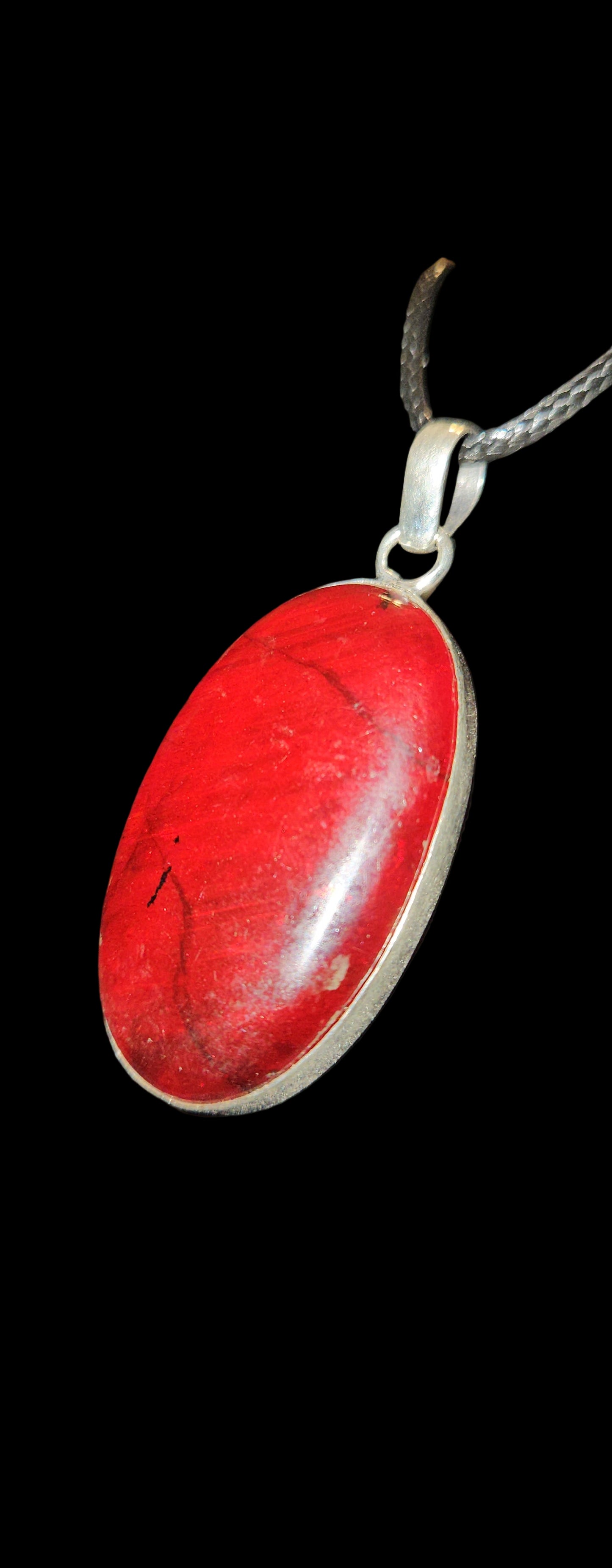 Red Labradorite Necklace (S925)