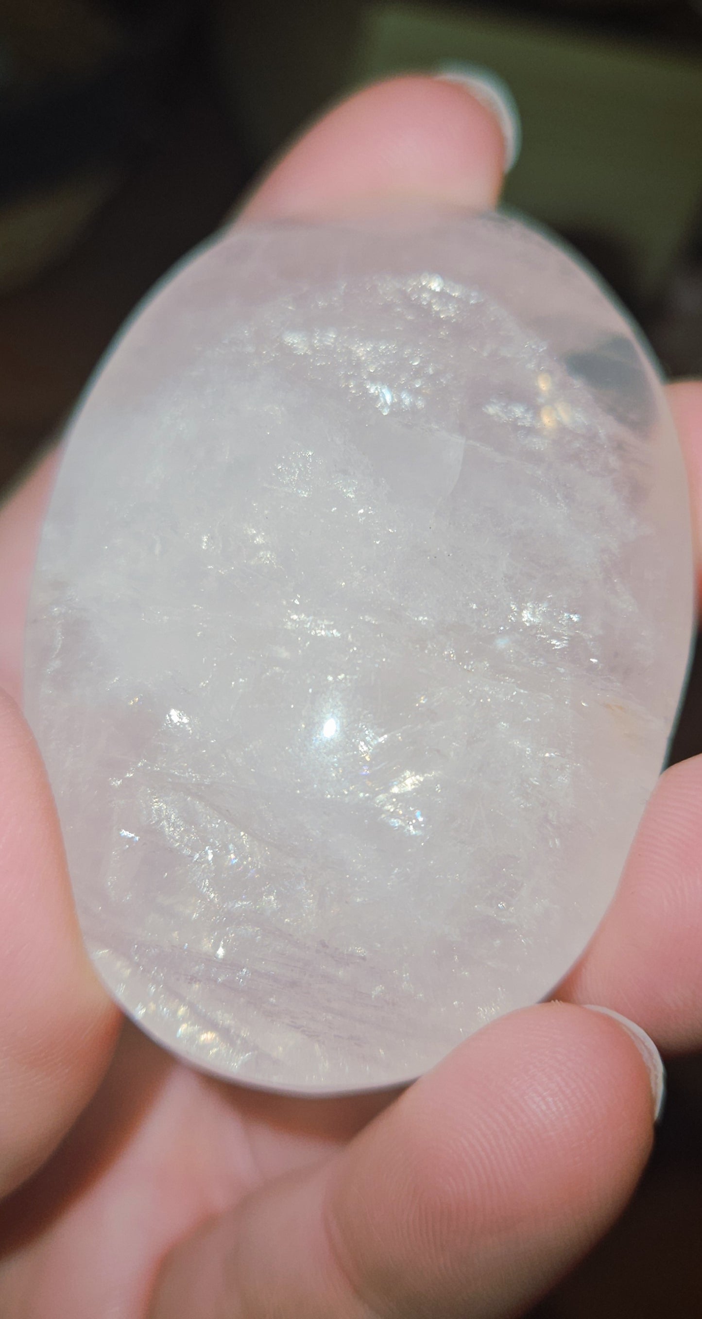 Rose Quartz Palm Stone