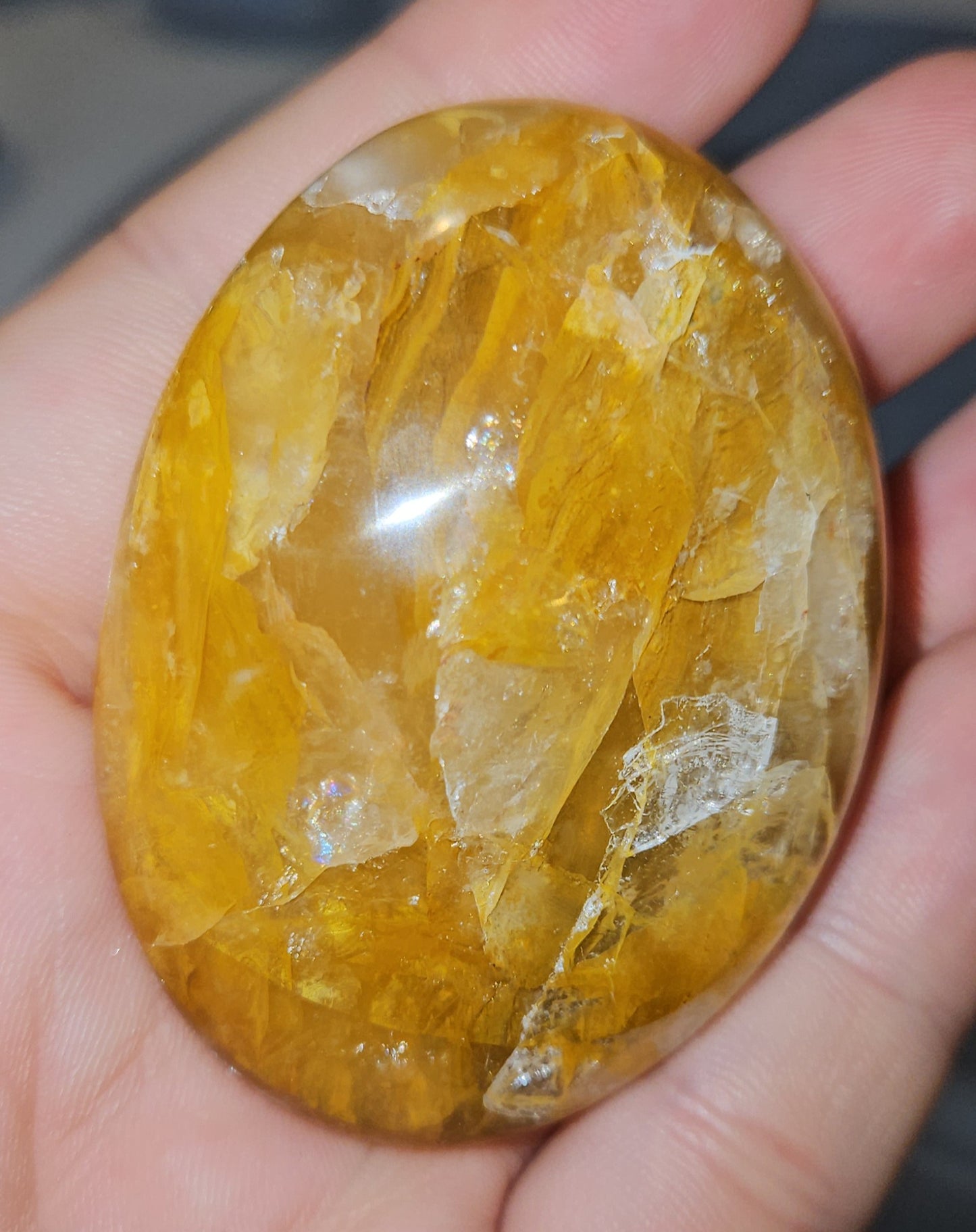 Golden Healer Palm Stone