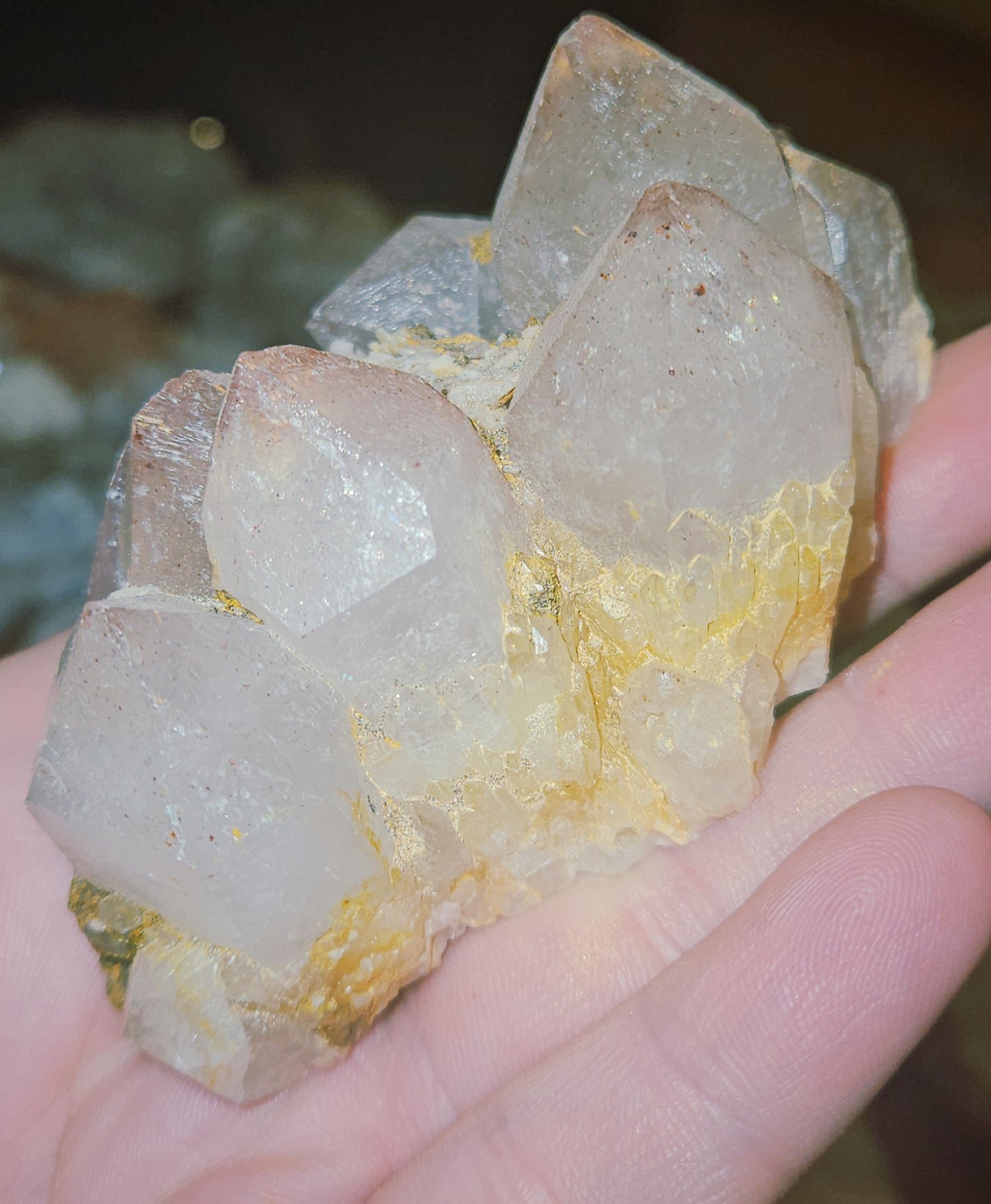 Pink Himalayan Quartz Clusters