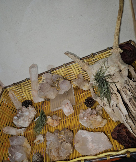 Pink Himalayan Quartz Clusters