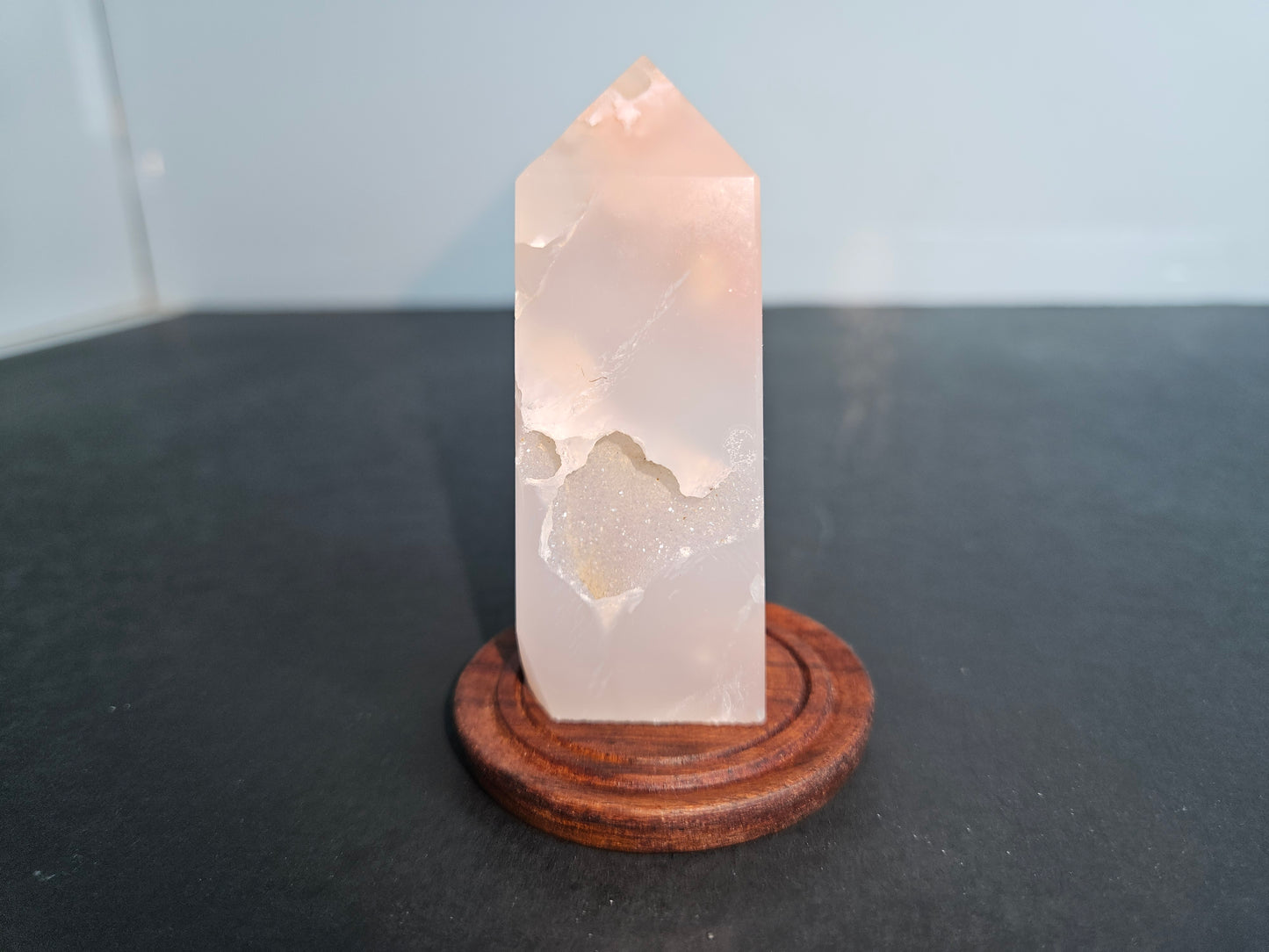 Flower Agate Druzy Tower