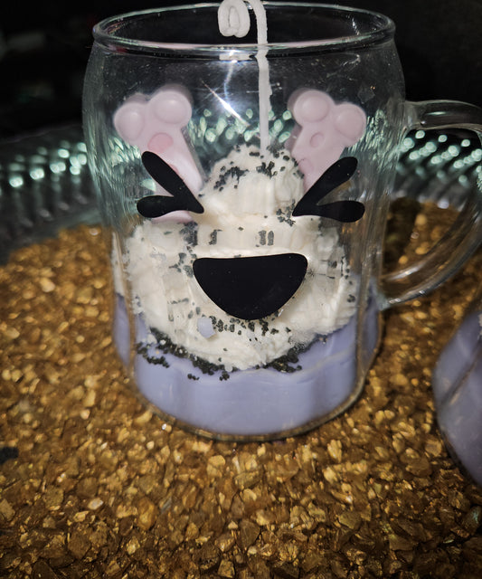 Halloween Paws Ghostie Mug Candle (Lavender Sea Salt)