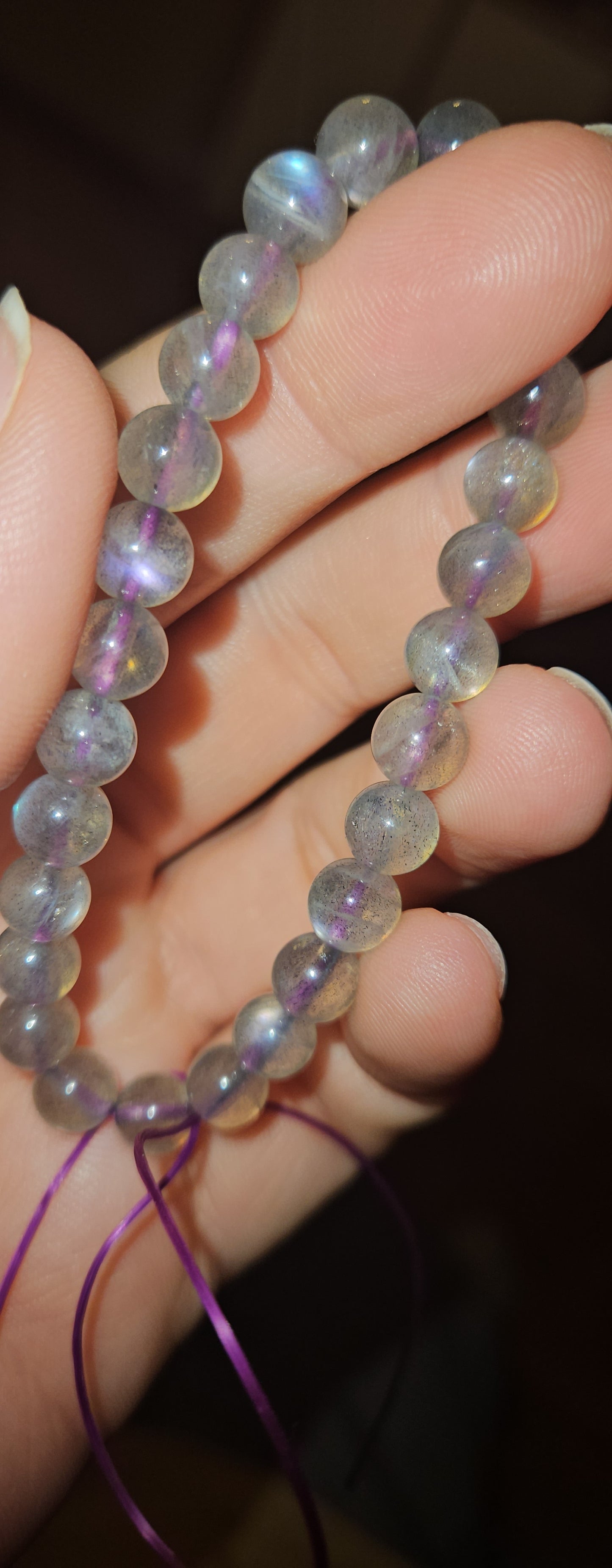 Purple/Sunset Labradorite  Bracelet